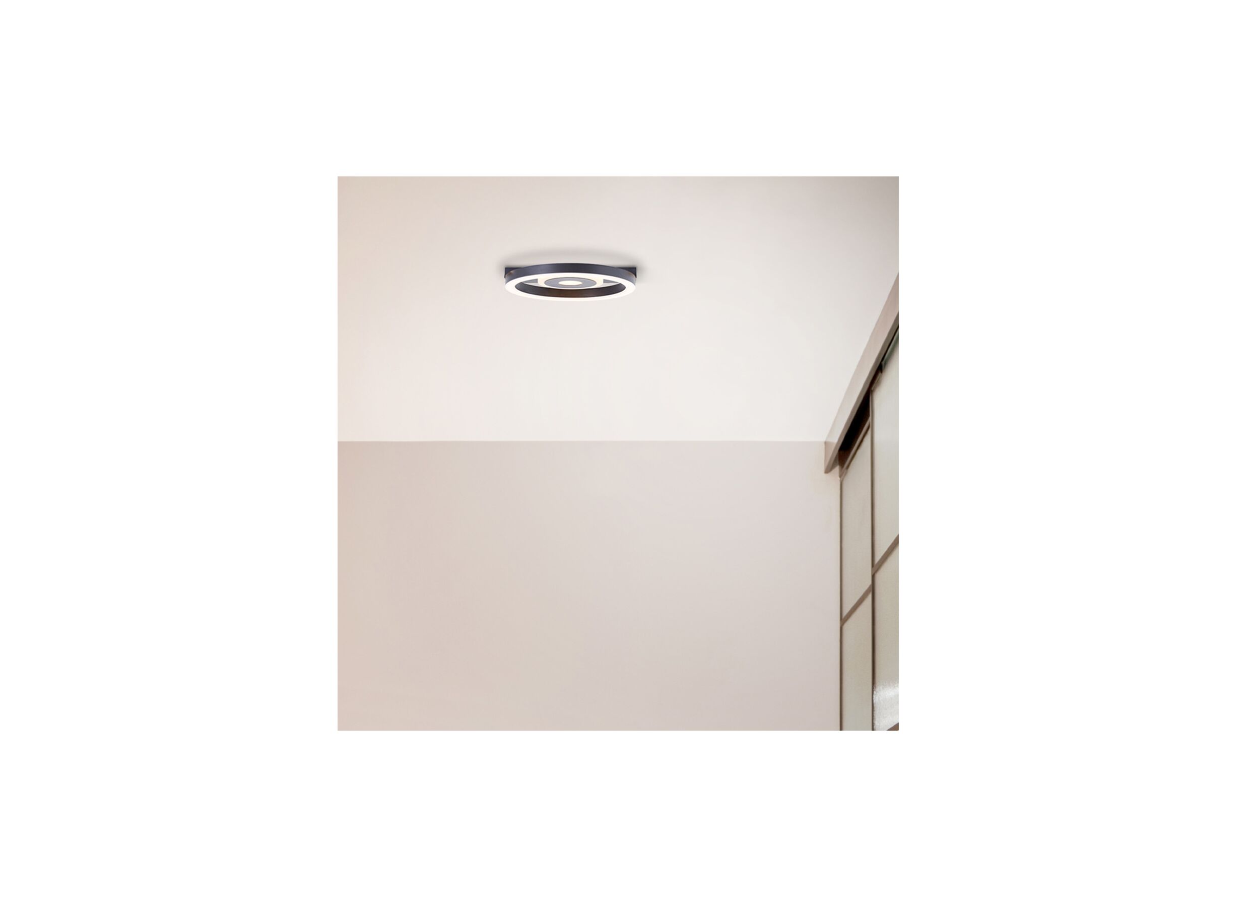 Sfeerfoto - Plafondlamp Maureen Ø20cm - metaal/kunststof - zwart