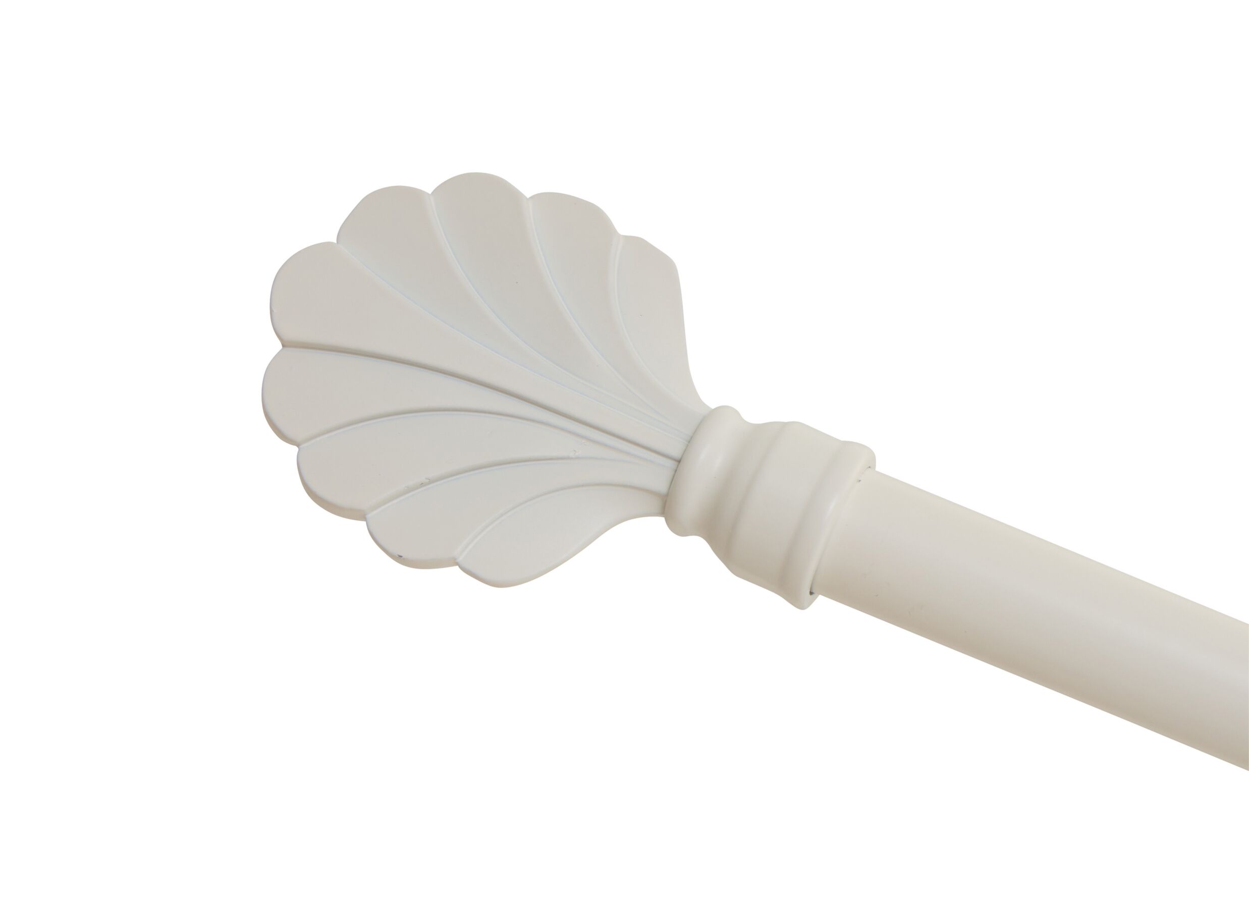 Detailfoto - Gordijnroede 120-210cm - staal - wit & zwart