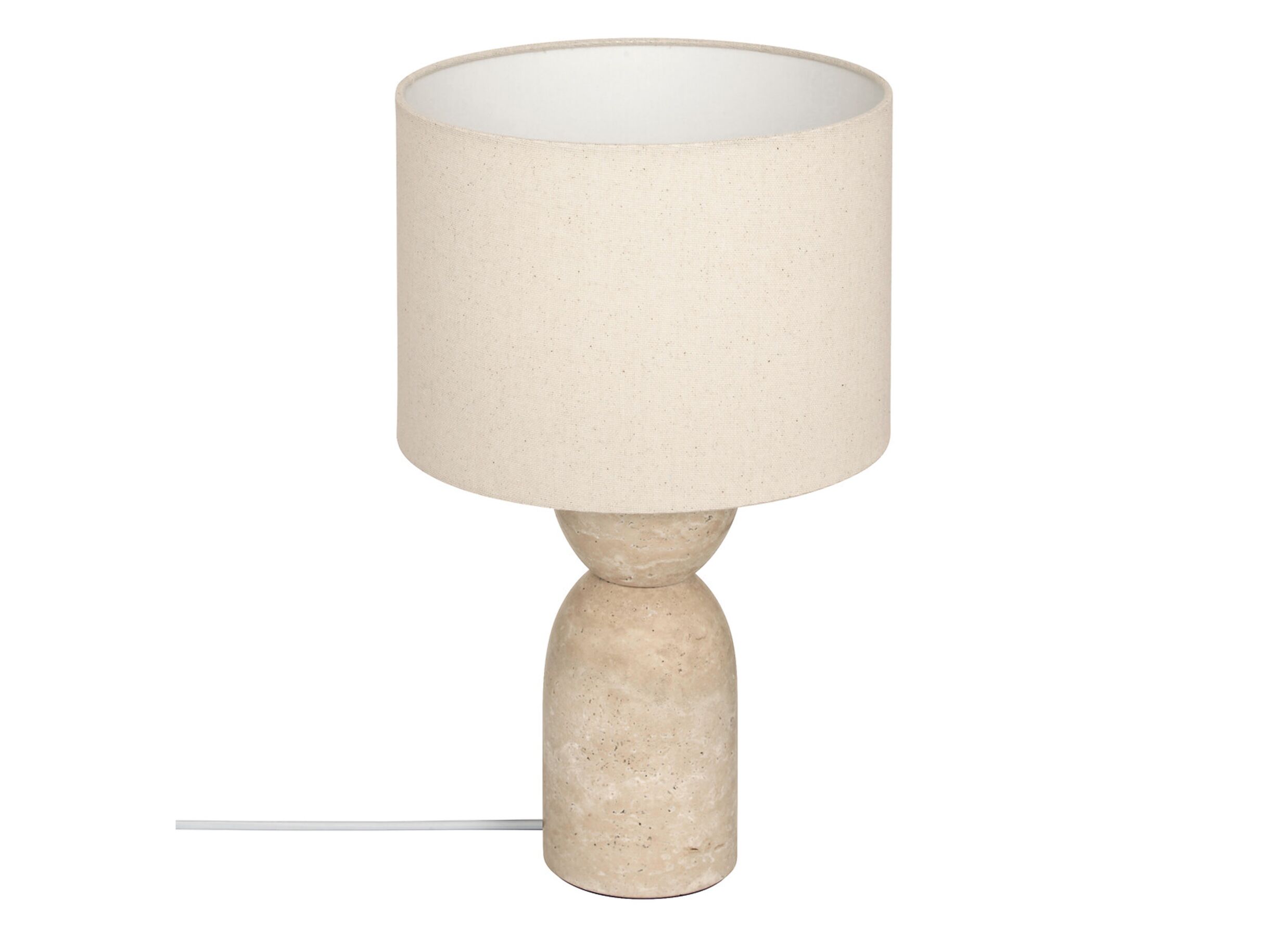 Tafellamp Erin H47 - Lampe de table Erin H47,5cm E27 - travertin - beige