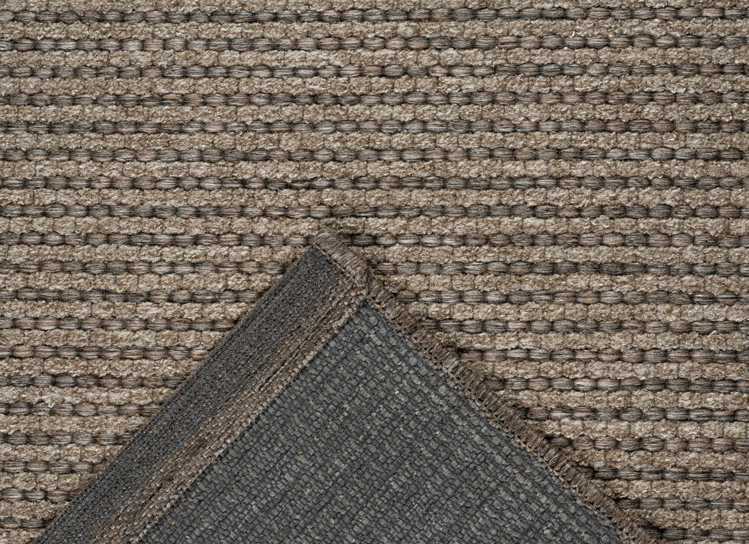 Detail - Tapis Makabi 160x230cm - polyester & polypropylène - marron