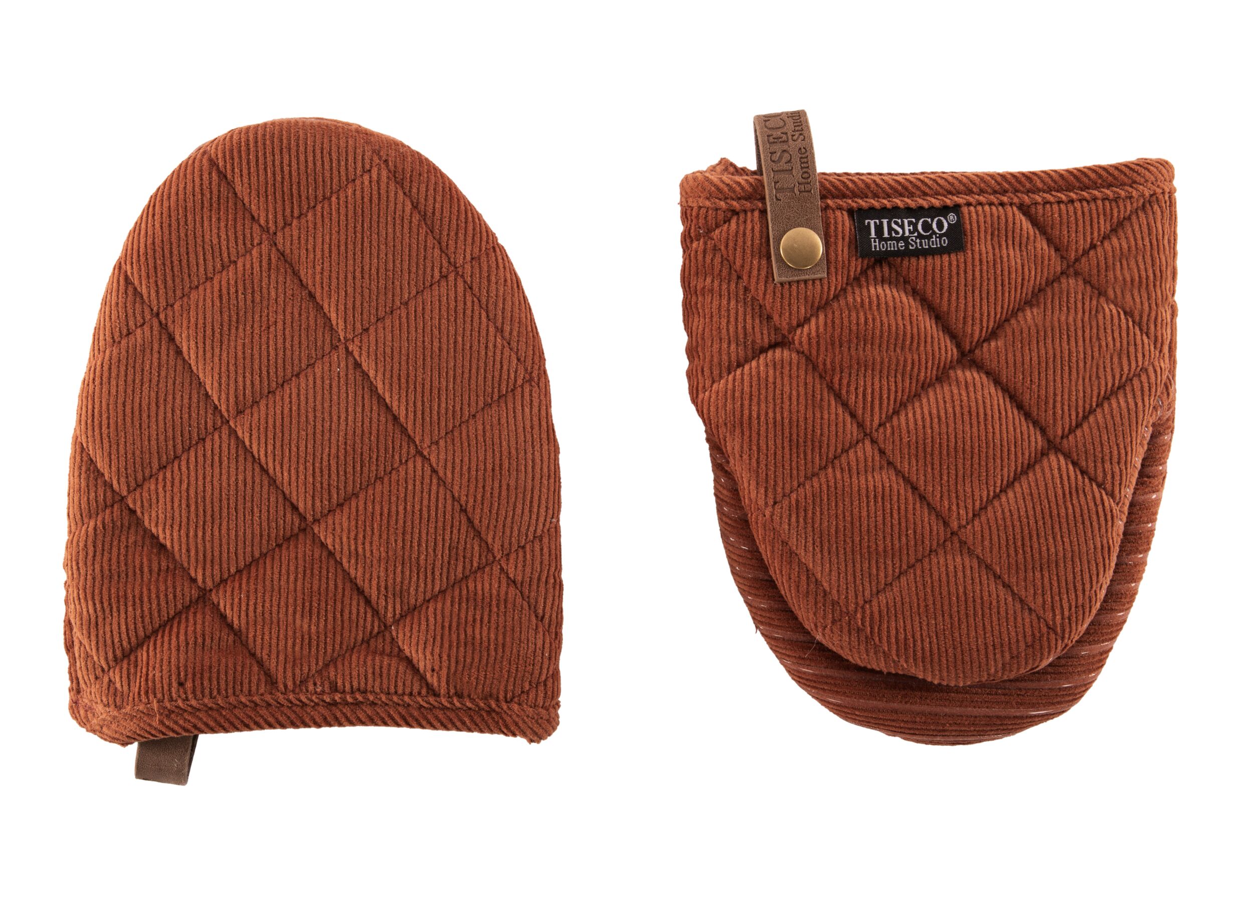 Hoofdfoto - Ovenwant Velmar Gripper katoen & polyester - cognac, set van 2