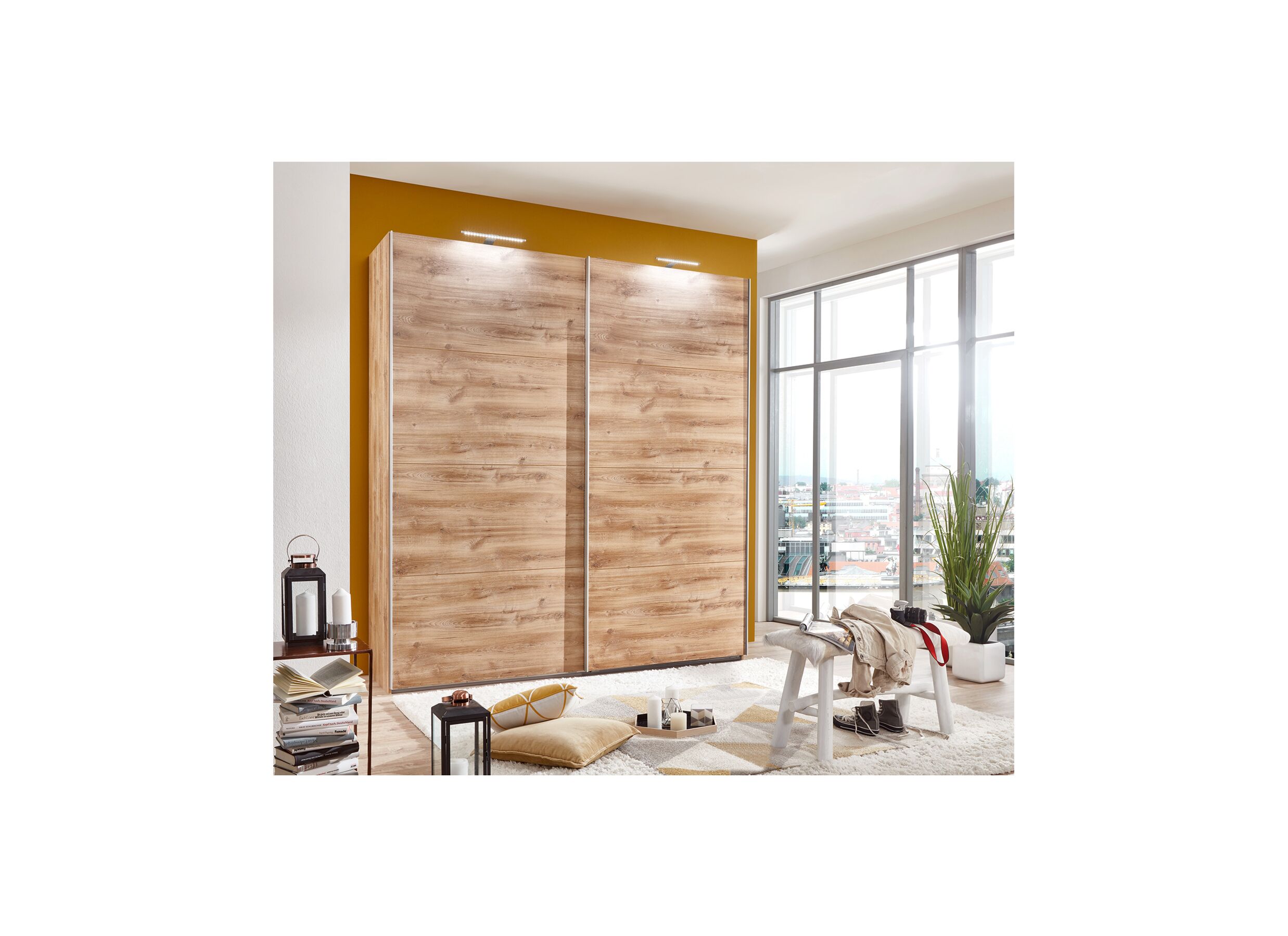 Armoire à portes coulissantes Easyplus 225cm - Armoire à portes coulissantes Easyplus 225cm - décor - brun