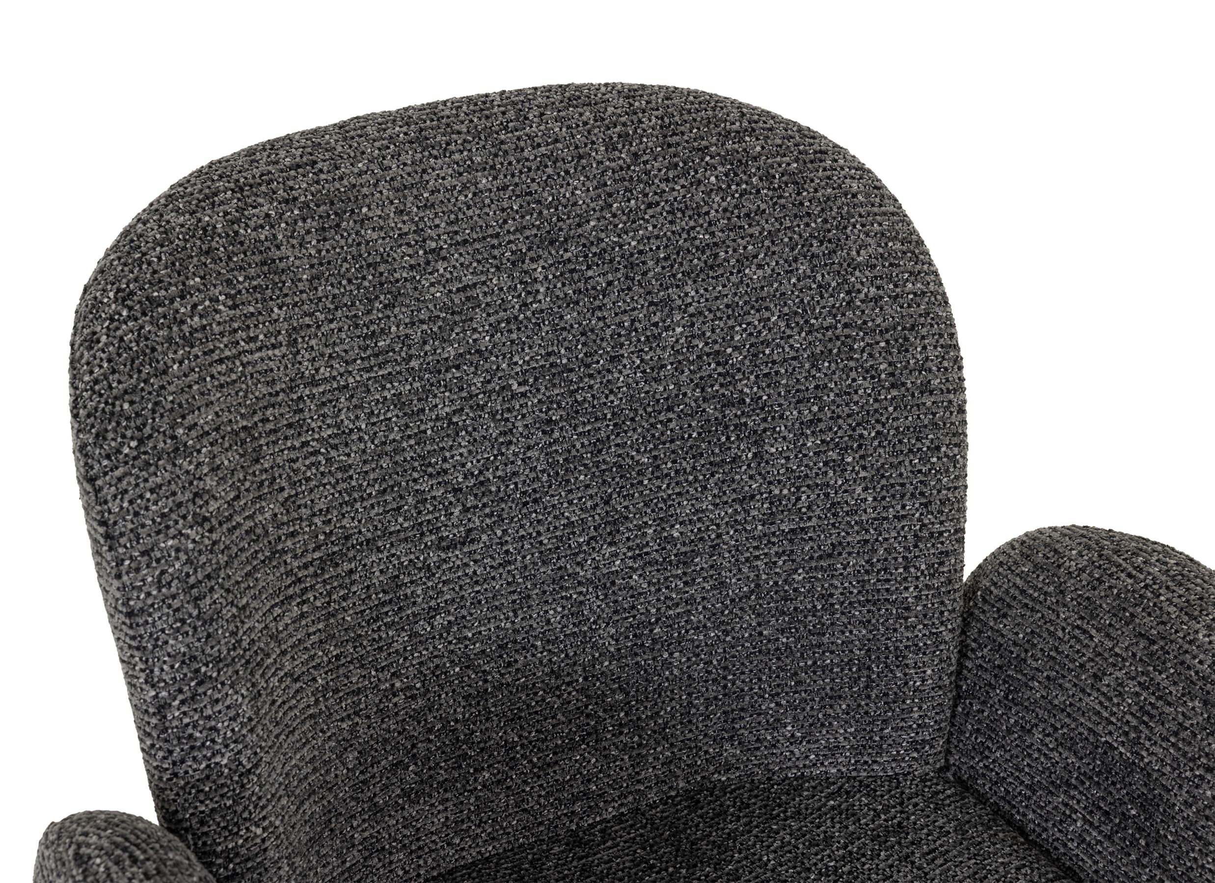 Detail - Chaise pivotante Josea 67x62x86cm - fibre polyester - gris