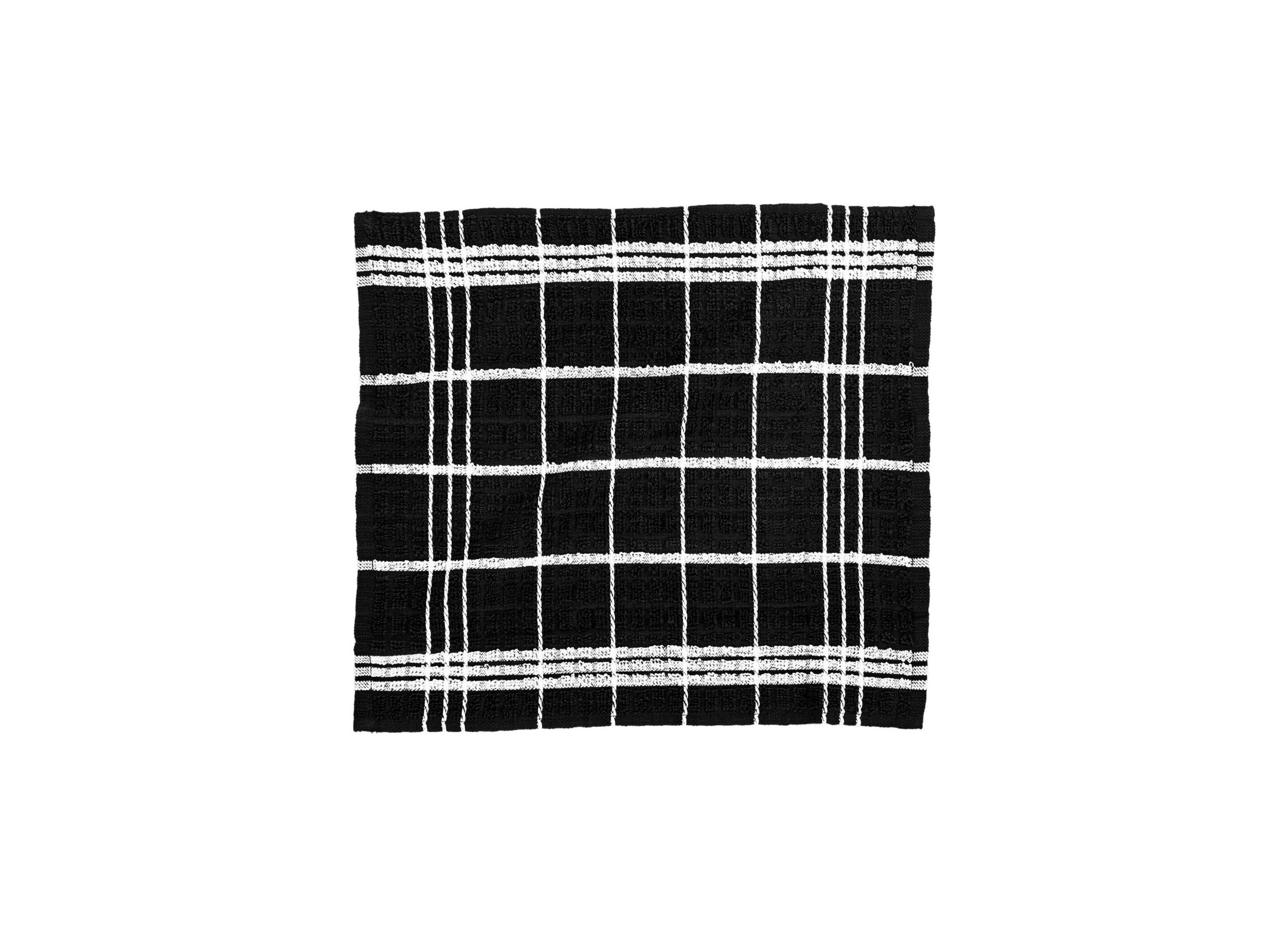 Keukenhanddoek Oman 35x32cm zwart set van 6