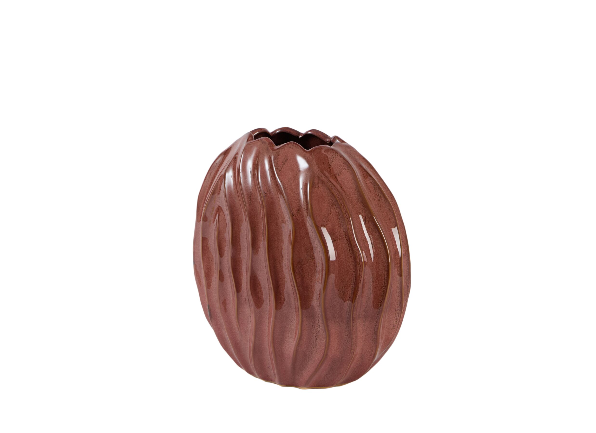 Aperçu - Vase Poduri H27cm - céramique - rose foncé