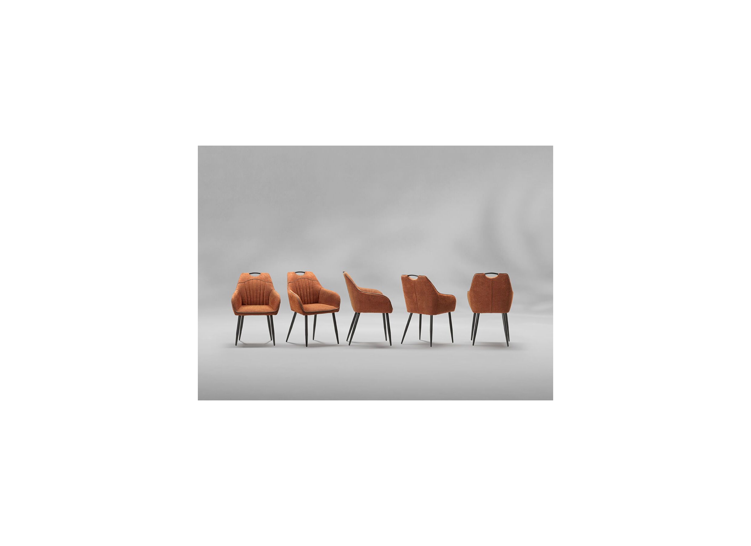 Stoel 58x55x90cm - stof - koper
