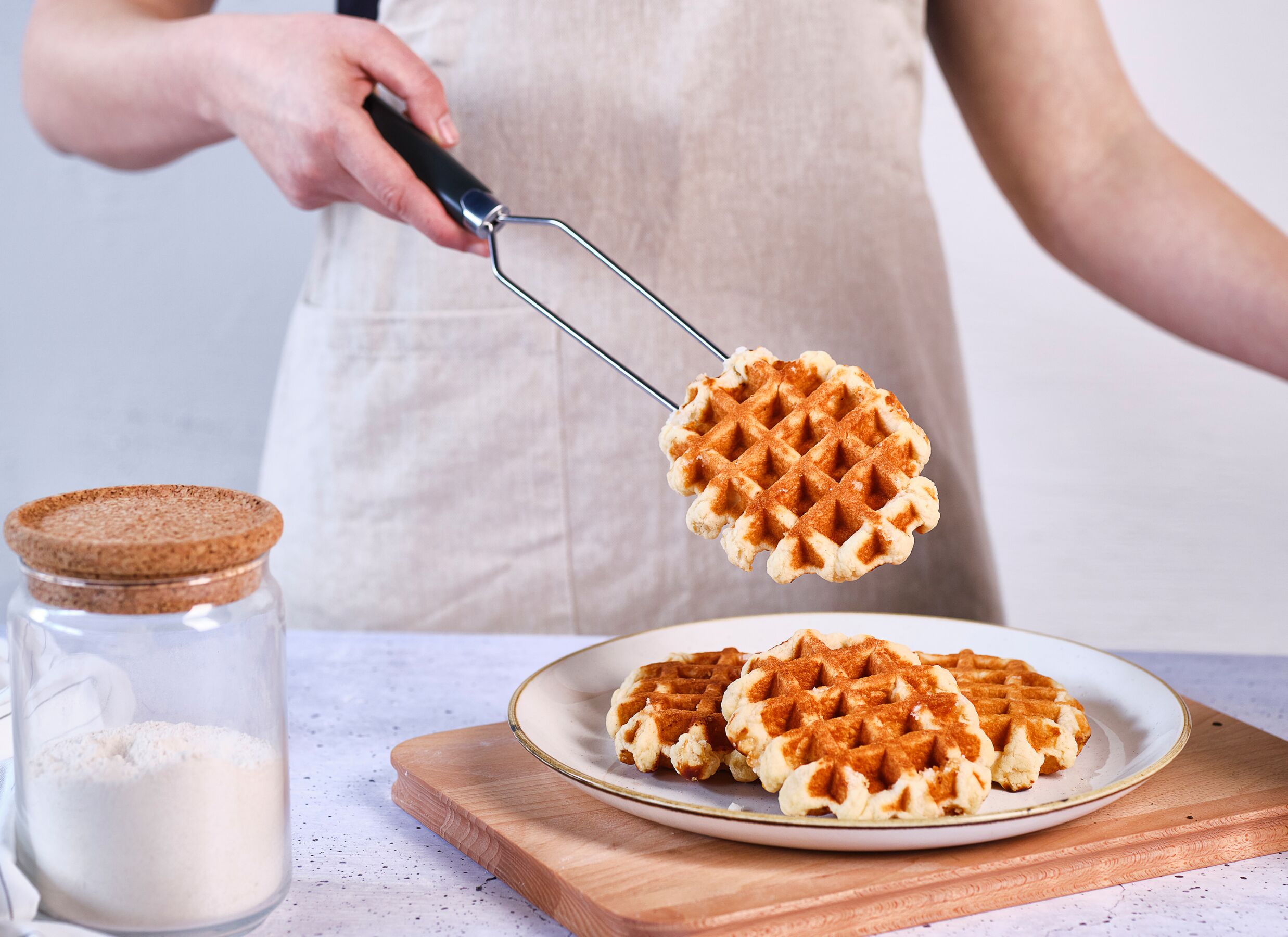 Sfeerfoto - Delish Wafelvork - roestvrij staal - zilver & zwart