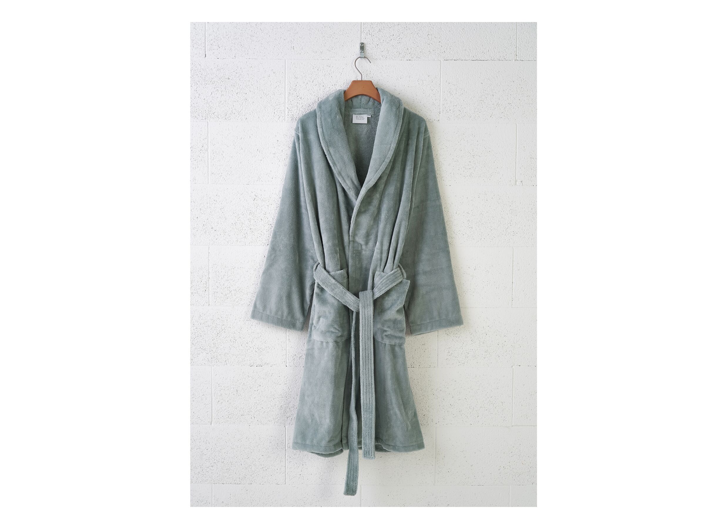 Overzichtsfoto - Badjas XS flanel sea green