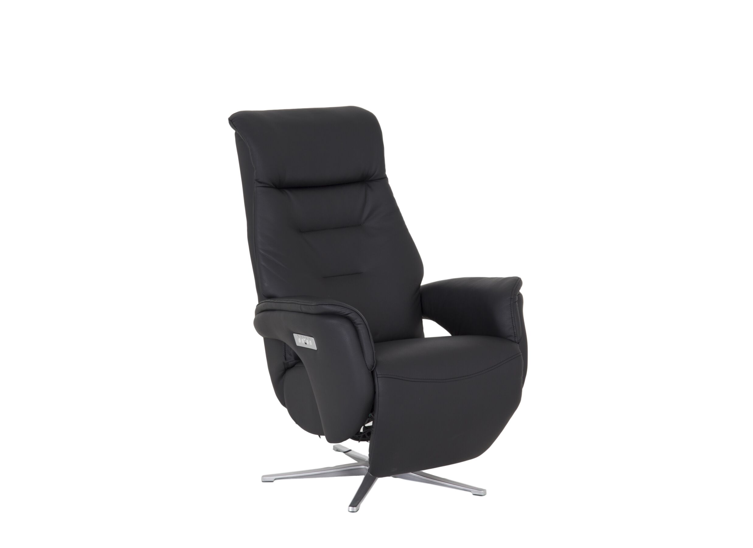 Relaxzetel Visione elektrisch - lederlook - zwart