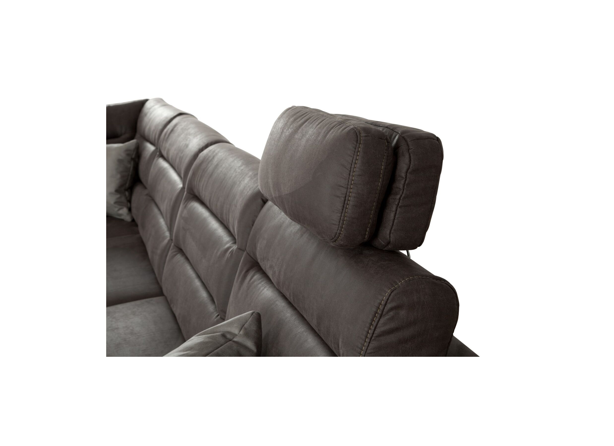 Hoeksalon Foreno 350x268cm - stof - grijs met relax