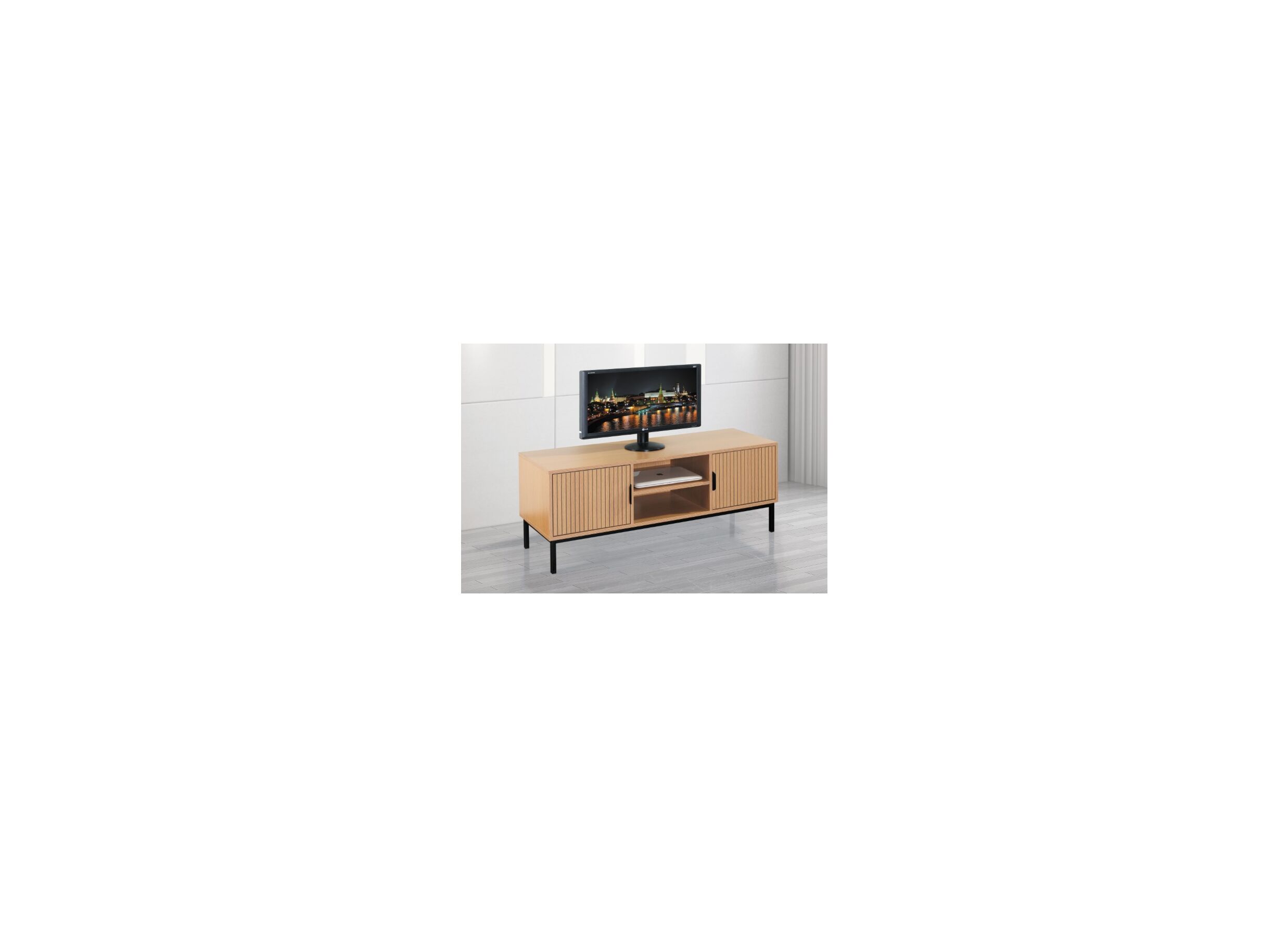 Sfeerfoto - Tv-meubel Nevado 120cm - MDF melamine - wilde eik