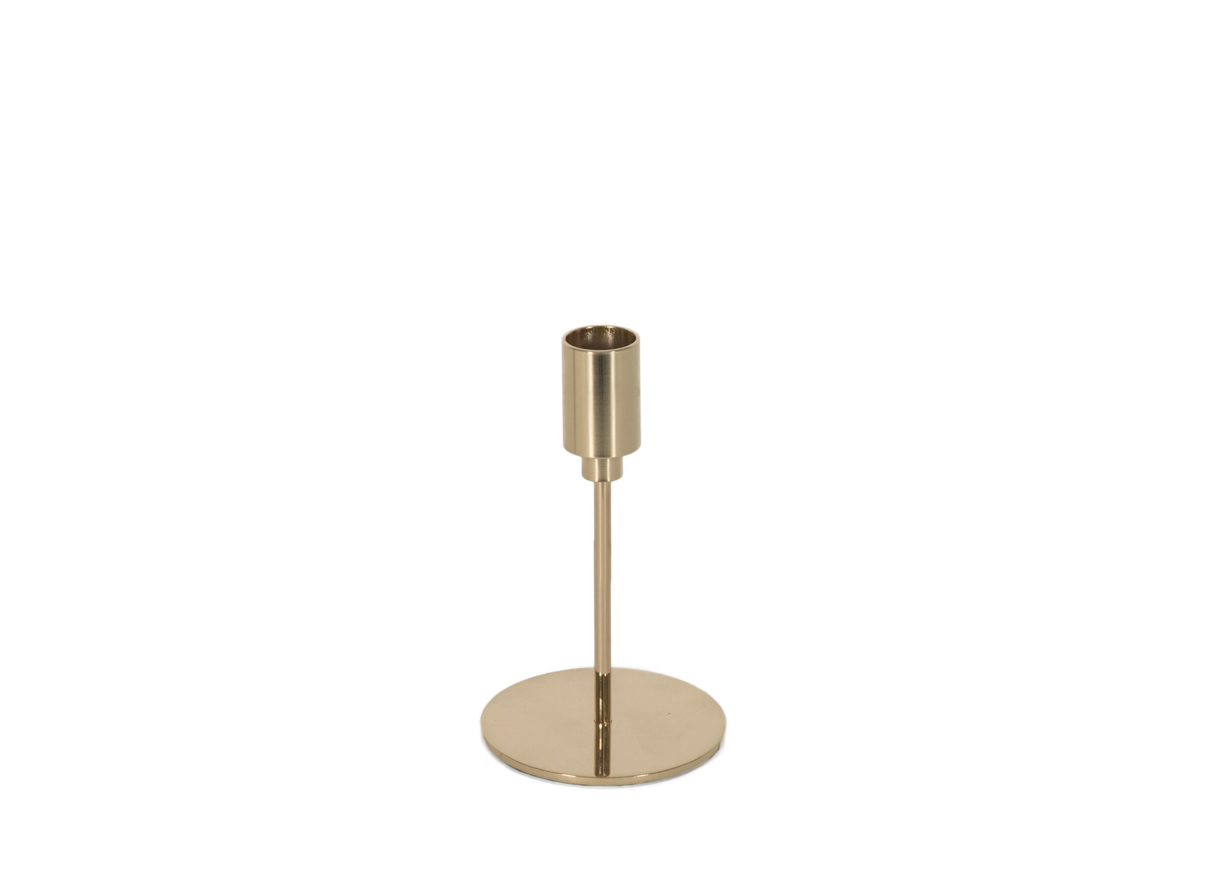 Plus Important - Porte-bougie Dinner Ø8xH15cm - métal - or
