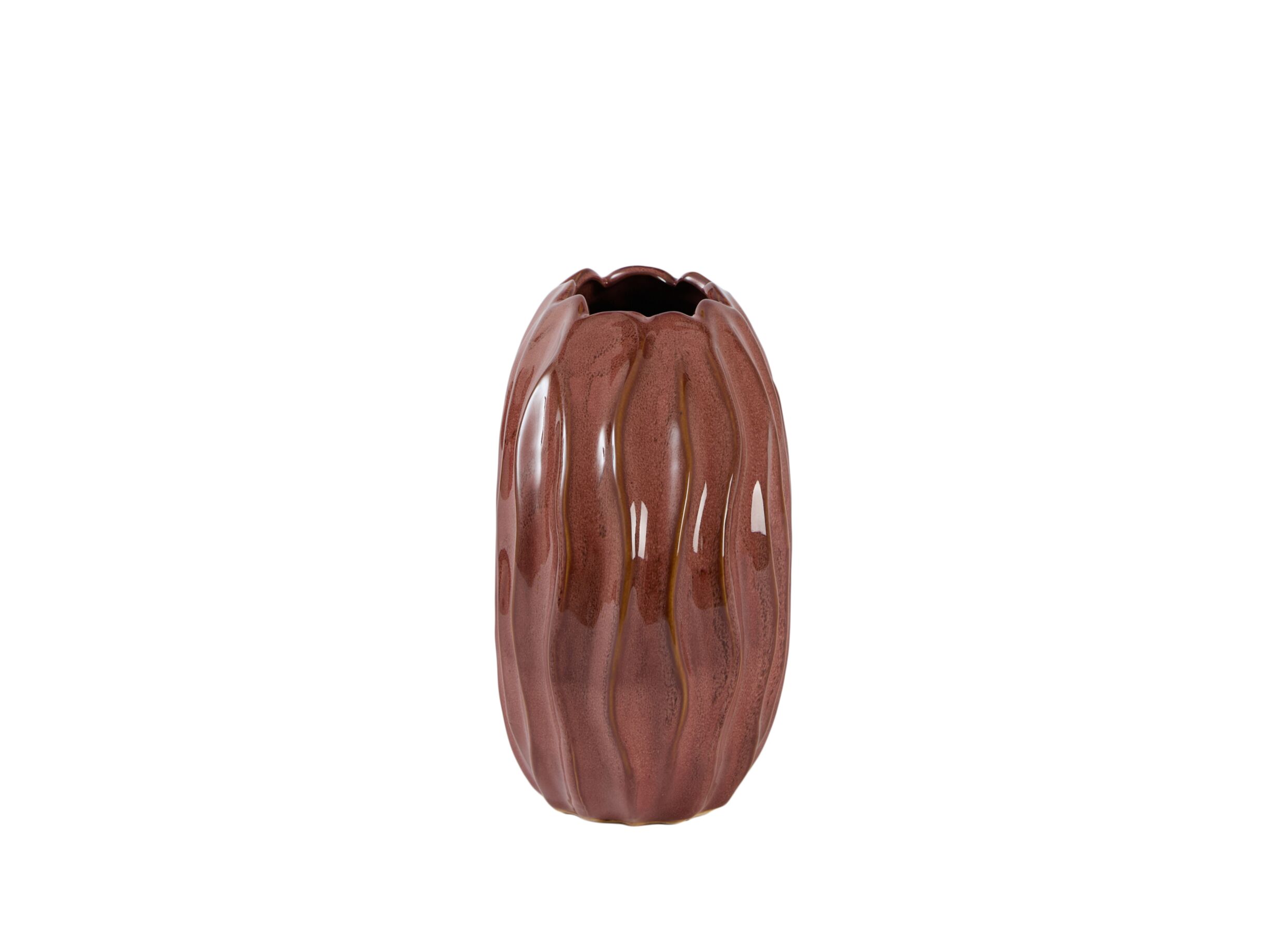 Aperçu - Vase Poduri H27cm - céramique - rose foncé