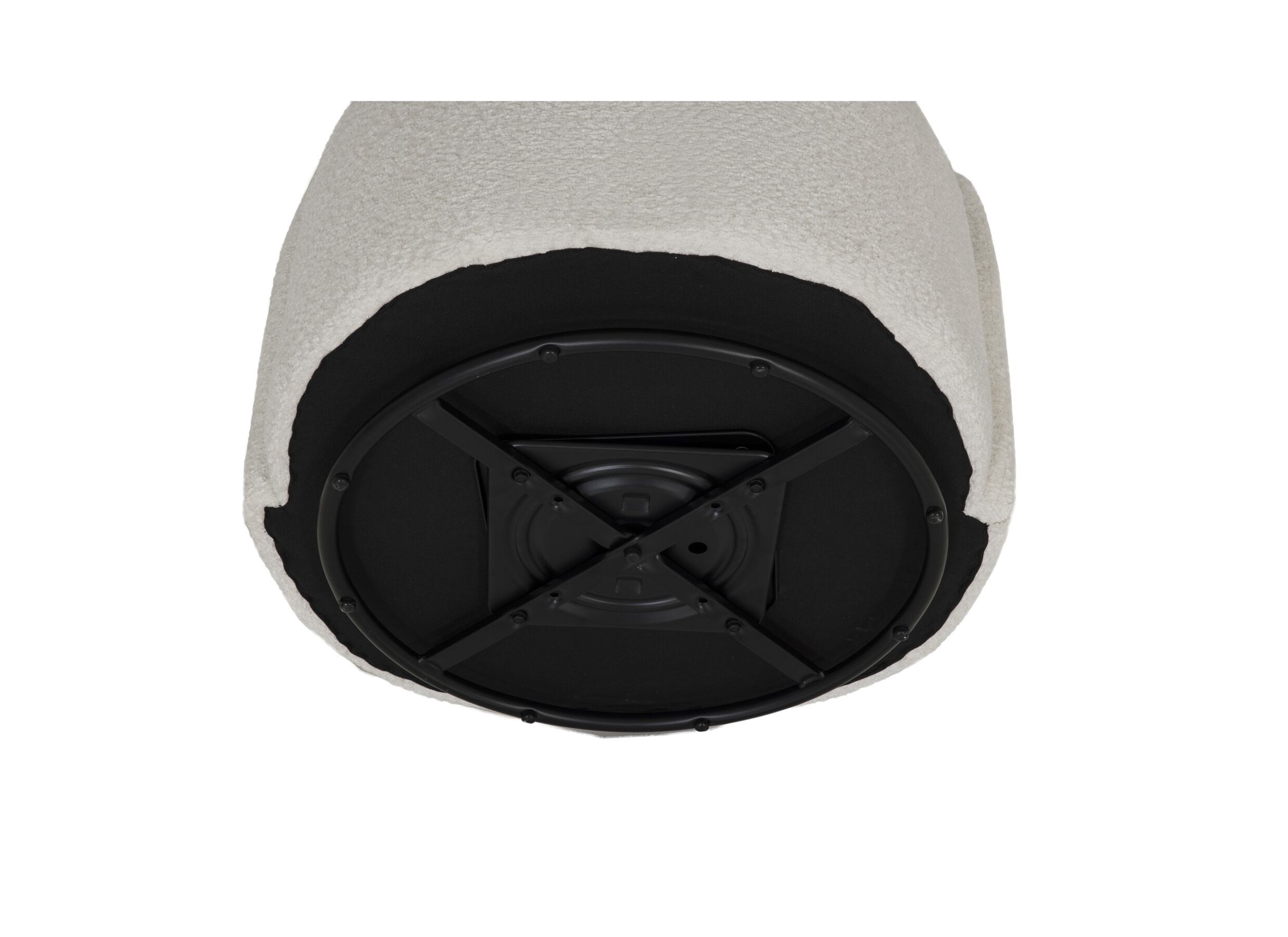 Detail - Fauteuil pivotant Companion 71x77x74cm - chenille - blanc