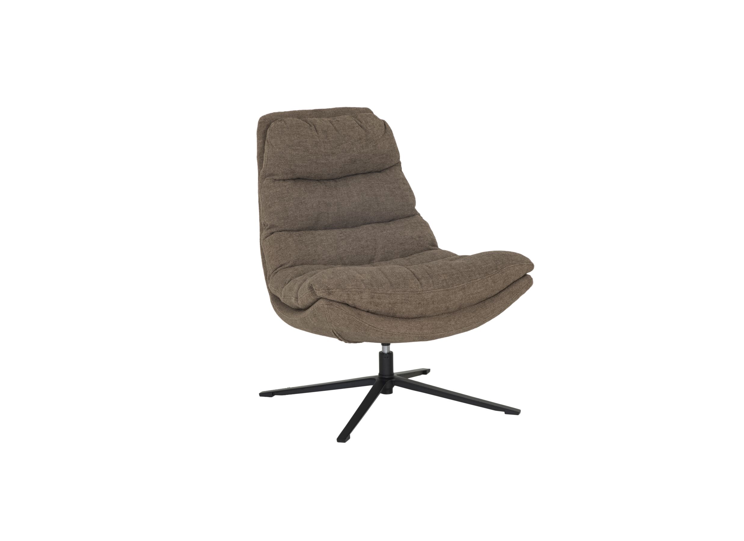 Hoofdfoto - Draaifauteuil Pole Pole 82x92x100cm - tissu - bruin
