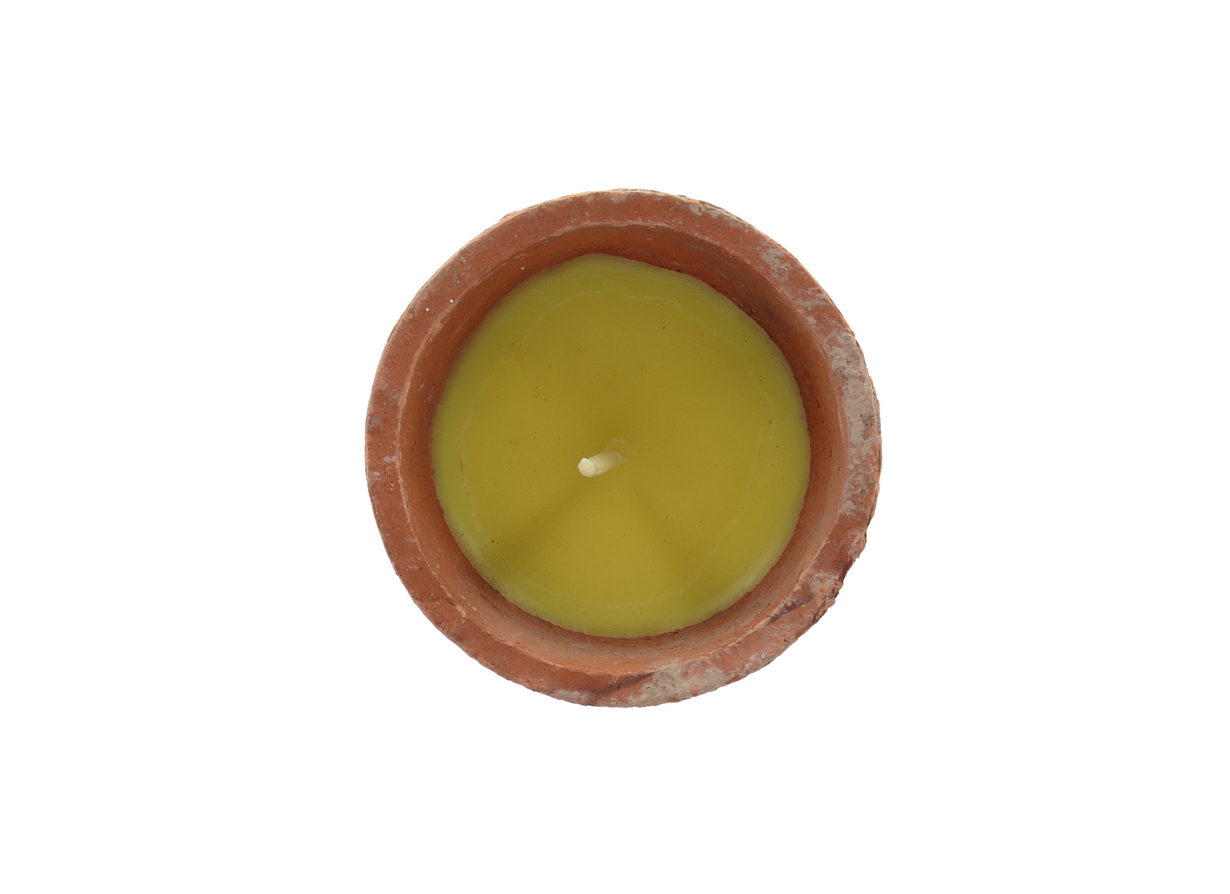 Aperçu - Bougie extérieur Citronnelle H6,5cm - vieillie terracotta - pierre