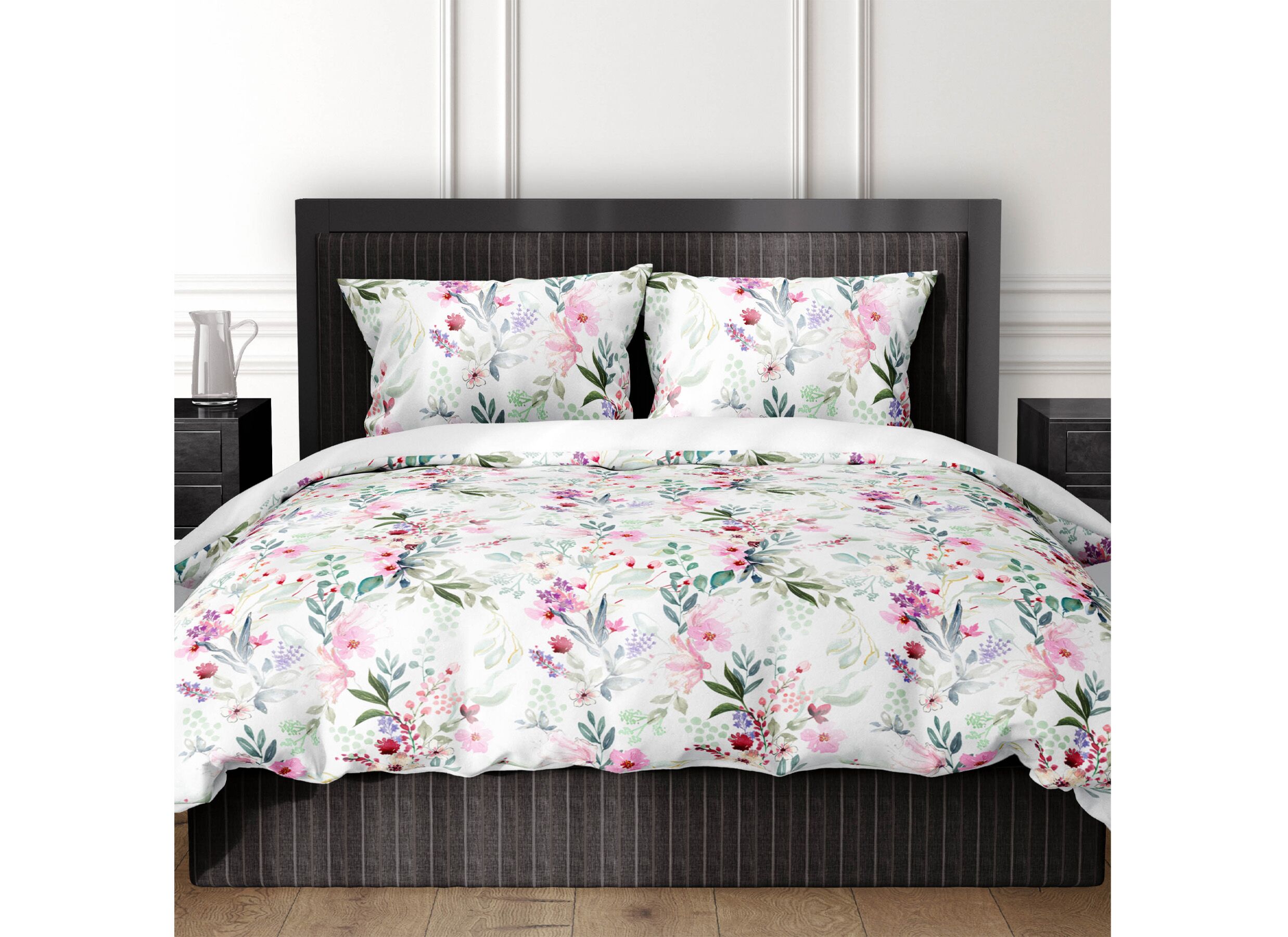 Foto ambiance - Housse de couette Solange 240x200/220cm - satin - multicolore