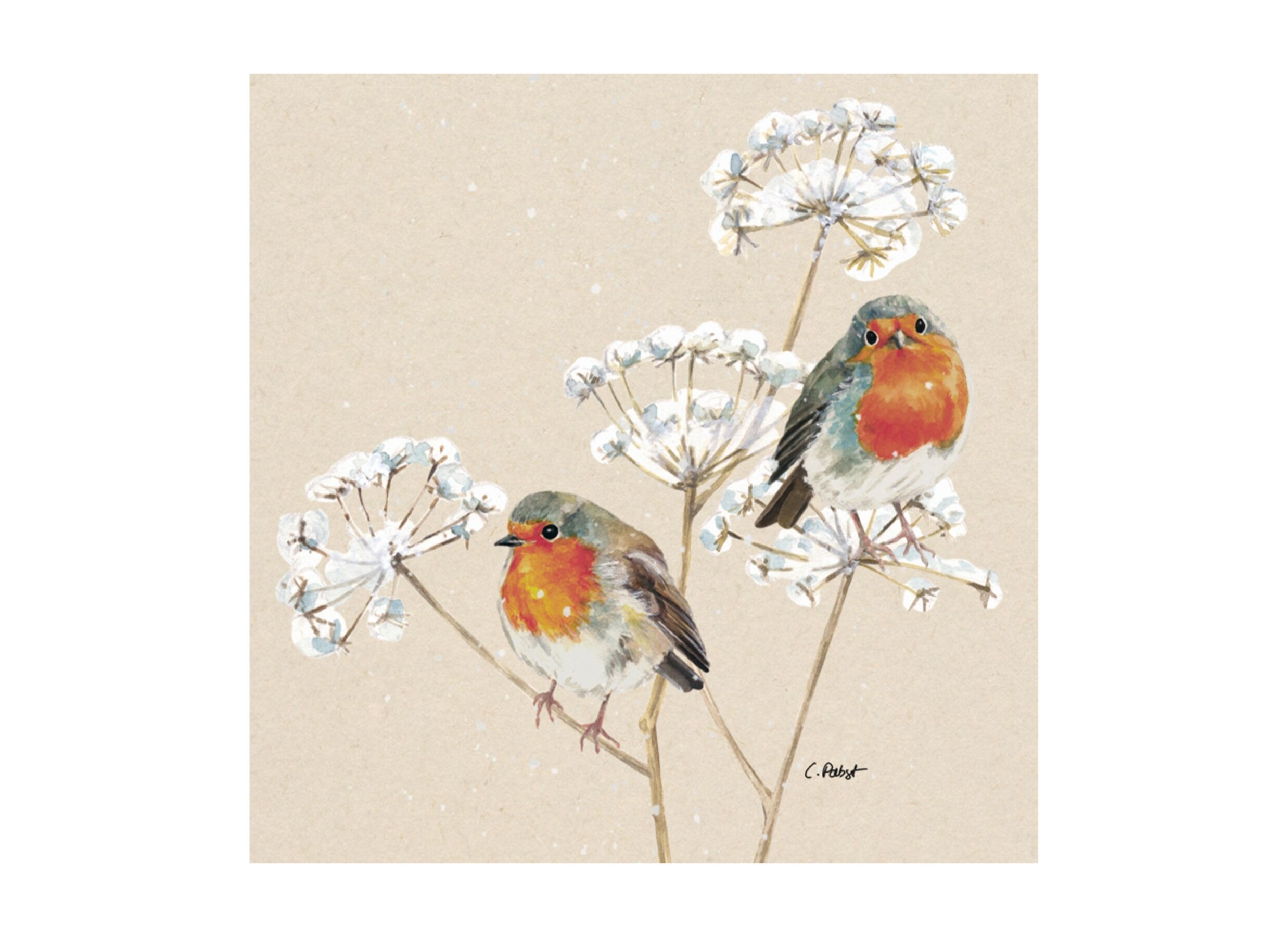 Serviette Solitude 33x33cm - papier - multicolor - 20 stuks - Serviette Solitude 33x33cm - papier - multicolor - 20 stuks