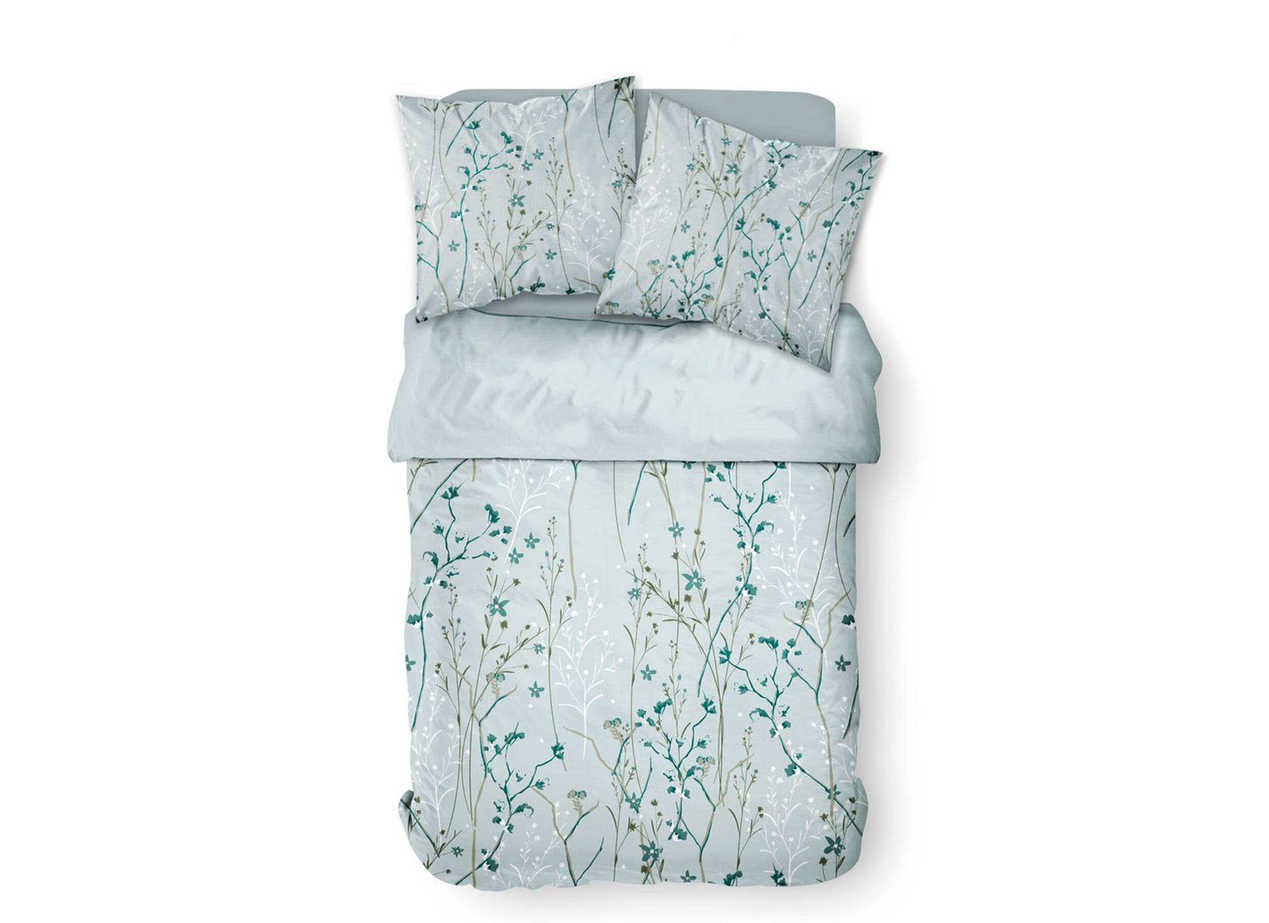 Dekbedovertrek Sunshine 220x240cm - katoen - lichtblauw - Housse de couette Sunshine 220x240cm - coton - bleu clair