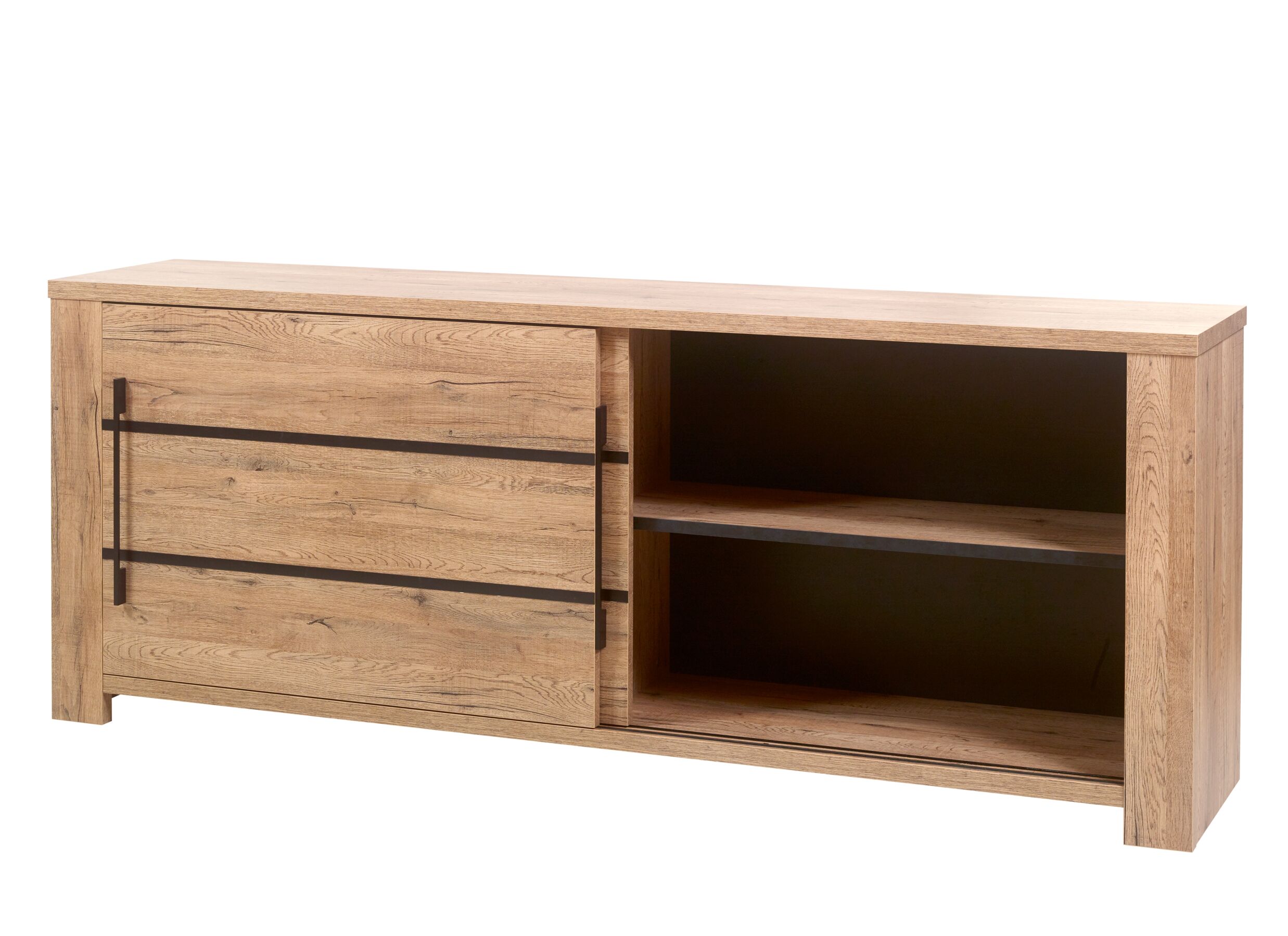 Buffet Otto 230cm - panneau décor - chêne scarlet
