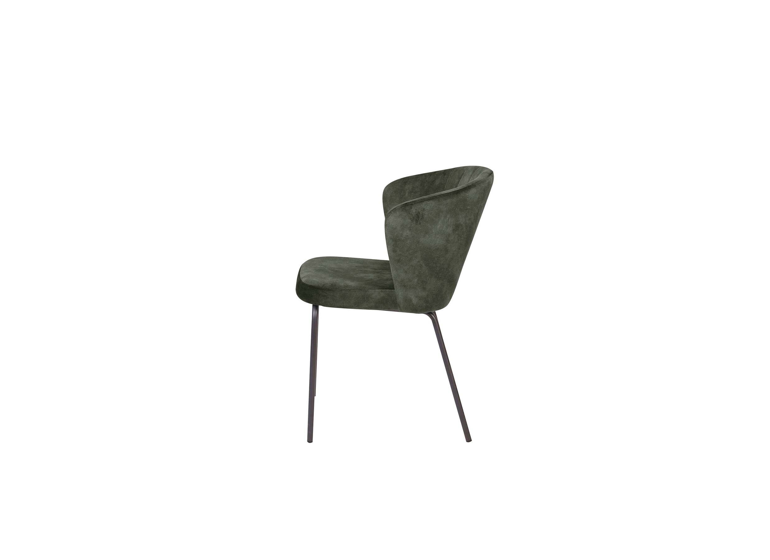 Detail - Chaise Darry 62x58x81cm - velours - vert