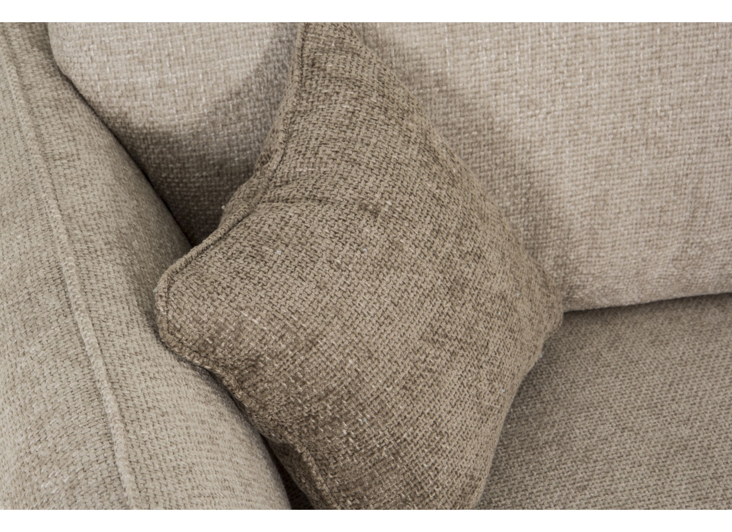 Canapé d'angle Kelmis 323x178cm - tissu - beige