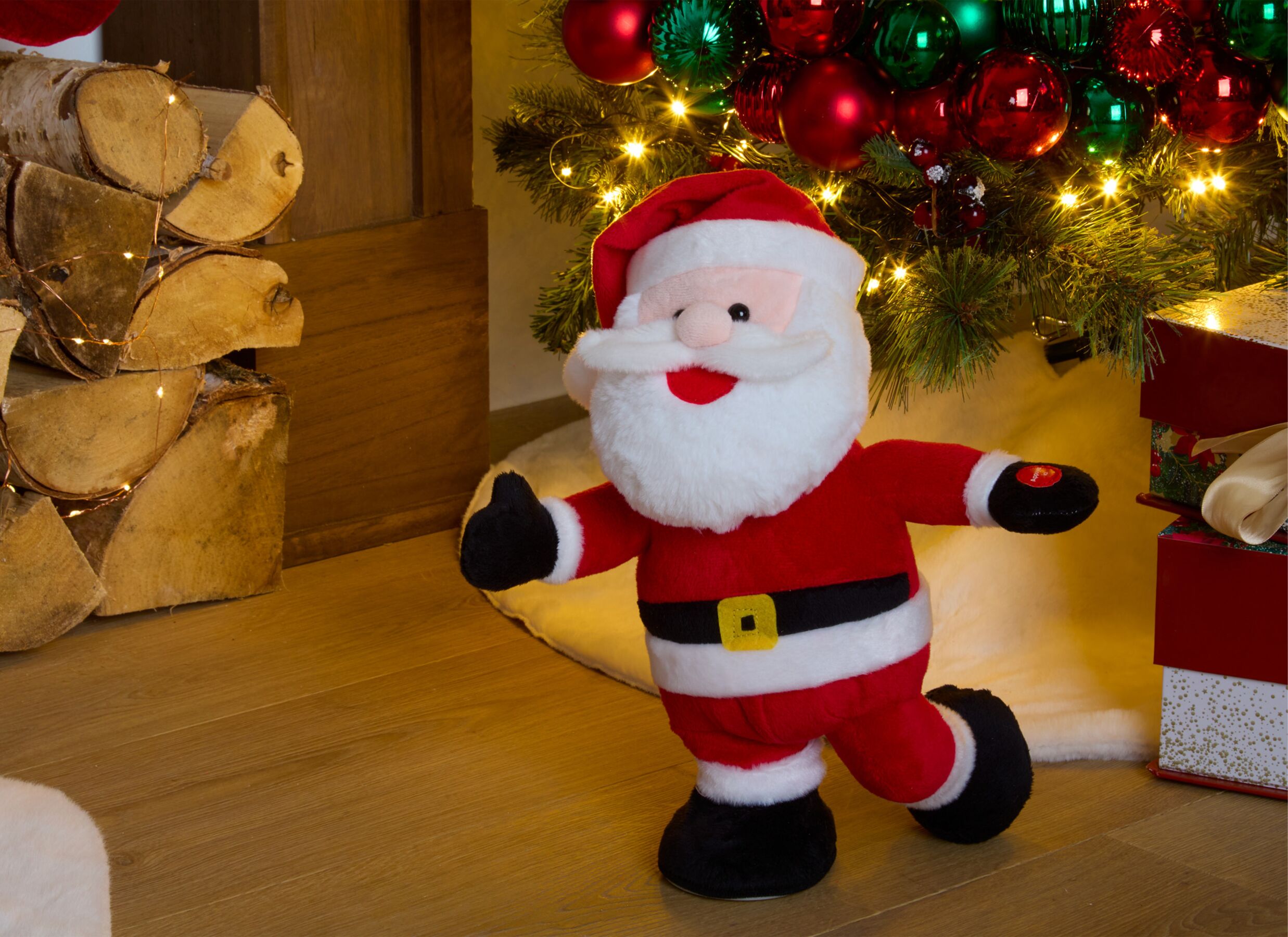 Foto ambiance - Décoration de Noël Pere Noël H31cm - tissu - multicolor