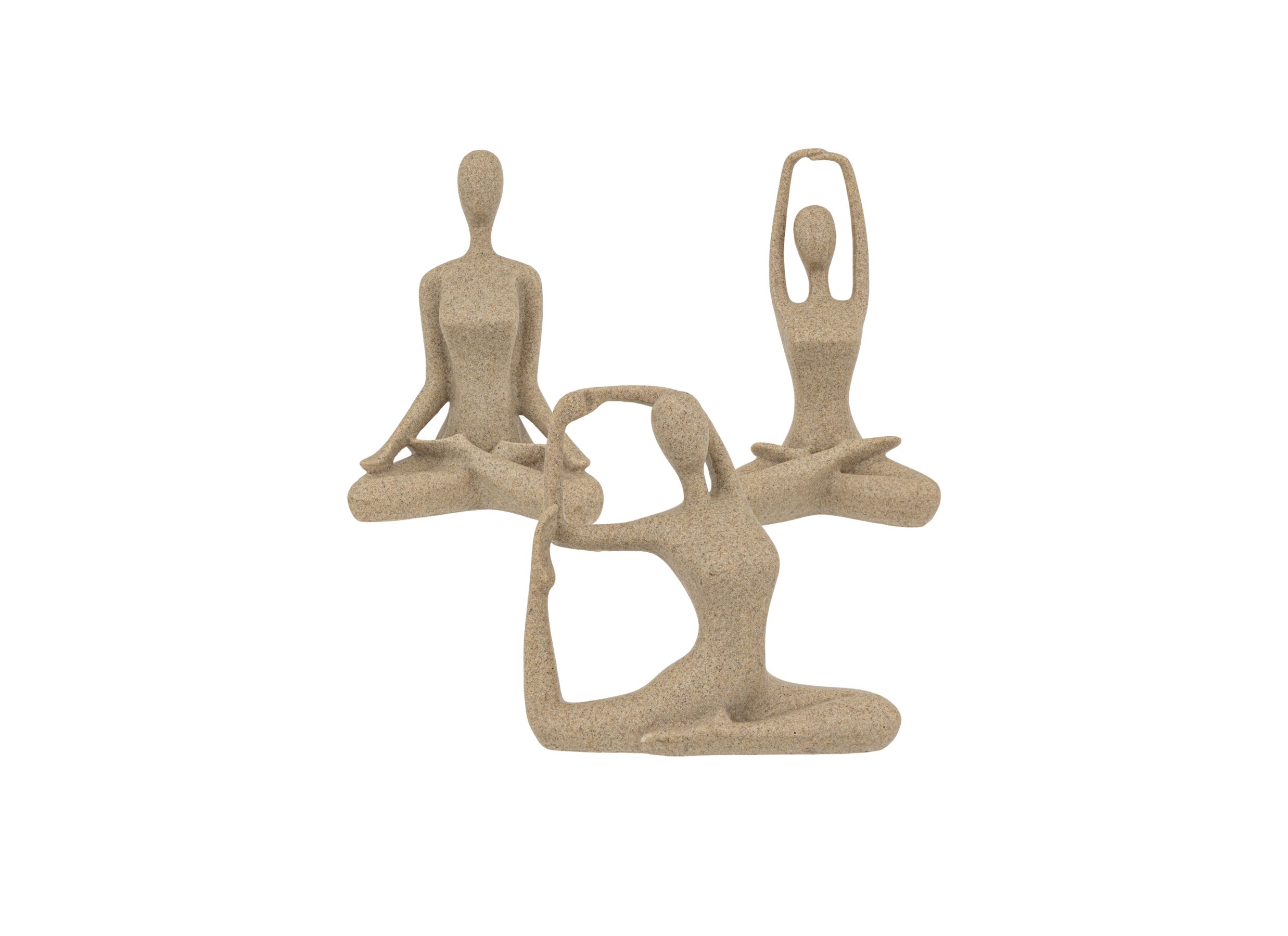 Plus Important - Déco Femme Aby H19cm - polystone - beige