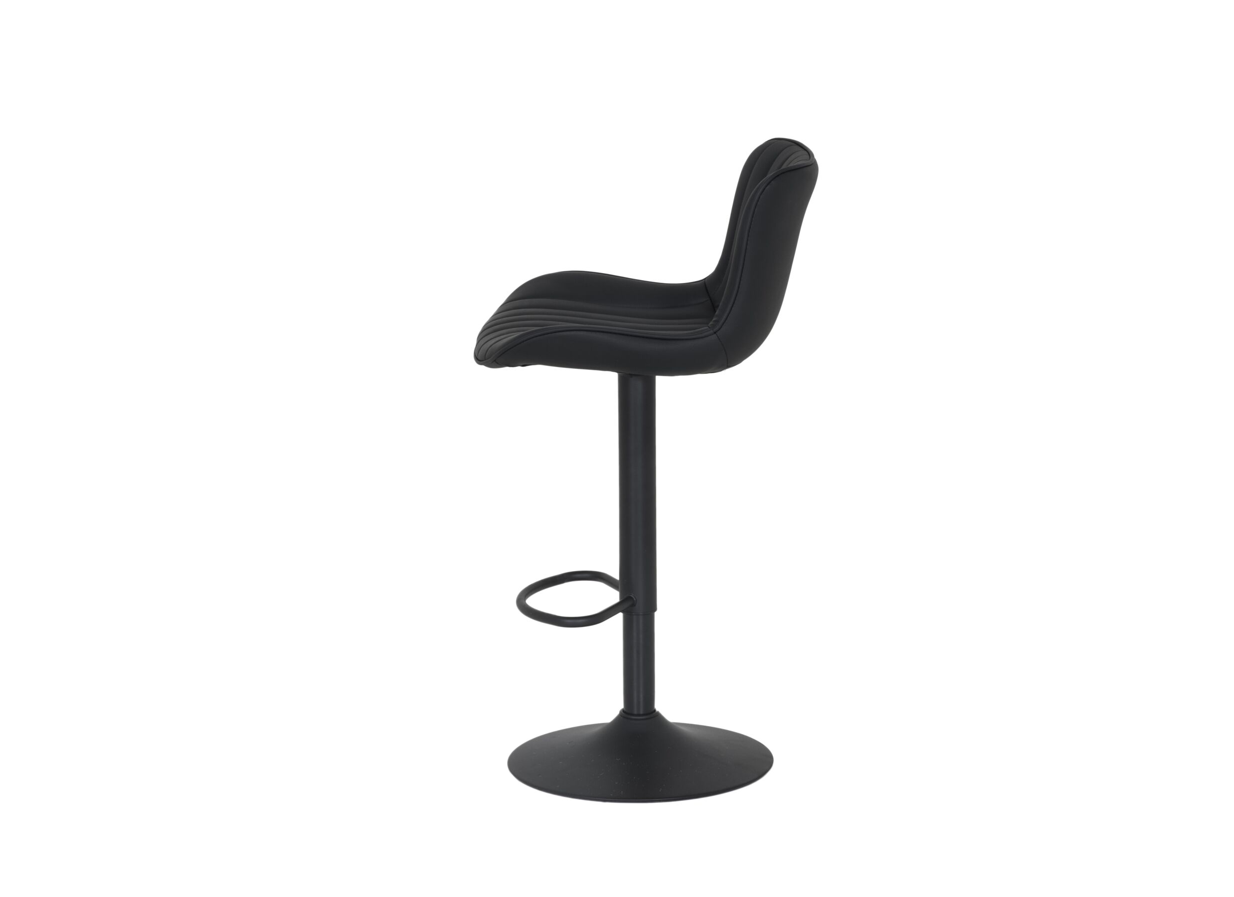 Chaise de bar Gigolo HA58-83cm - similicuir - noir