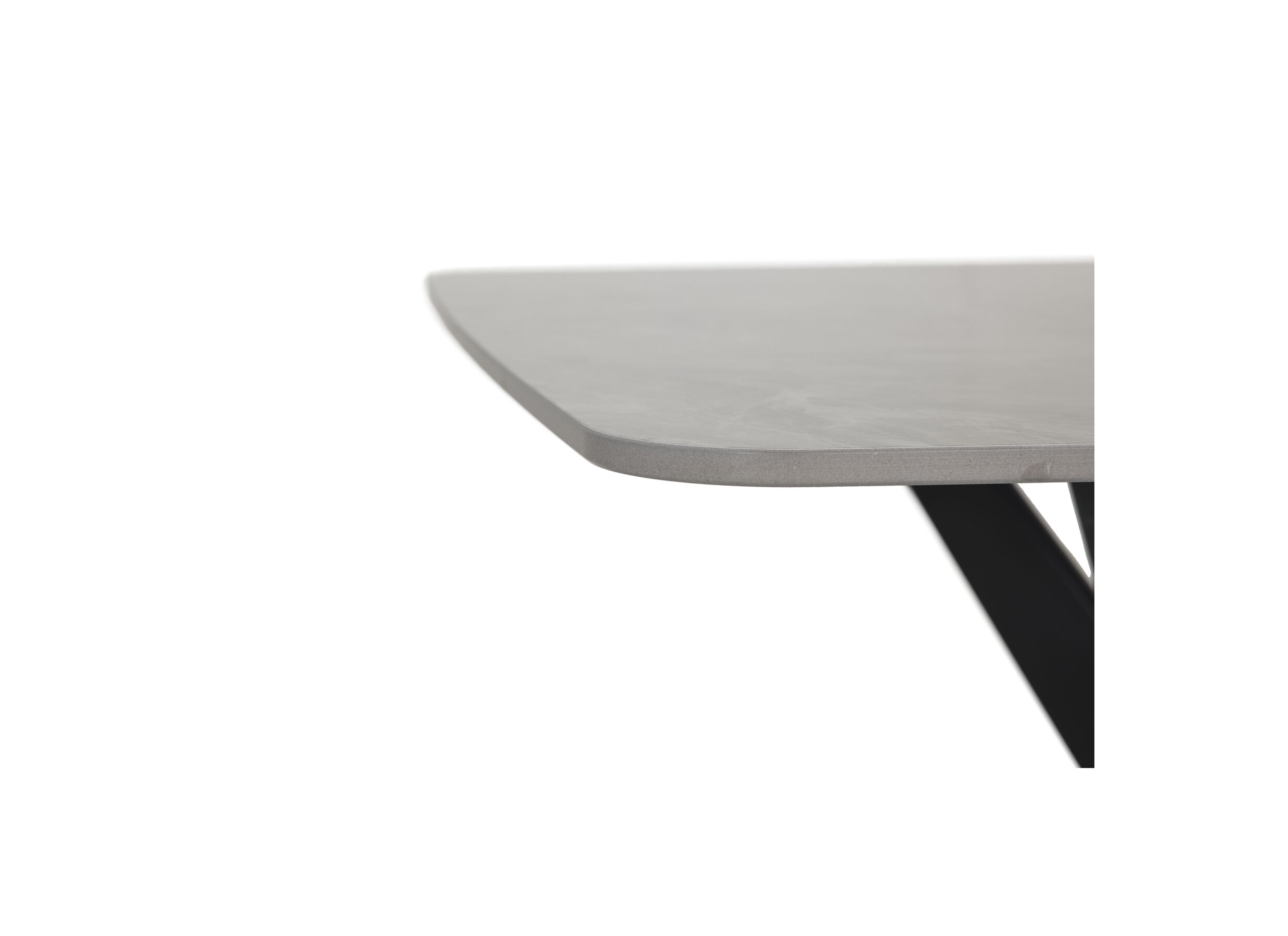 Detailfoto - Tafel Zins 160x90cm - metaal - glossy Italian grey
