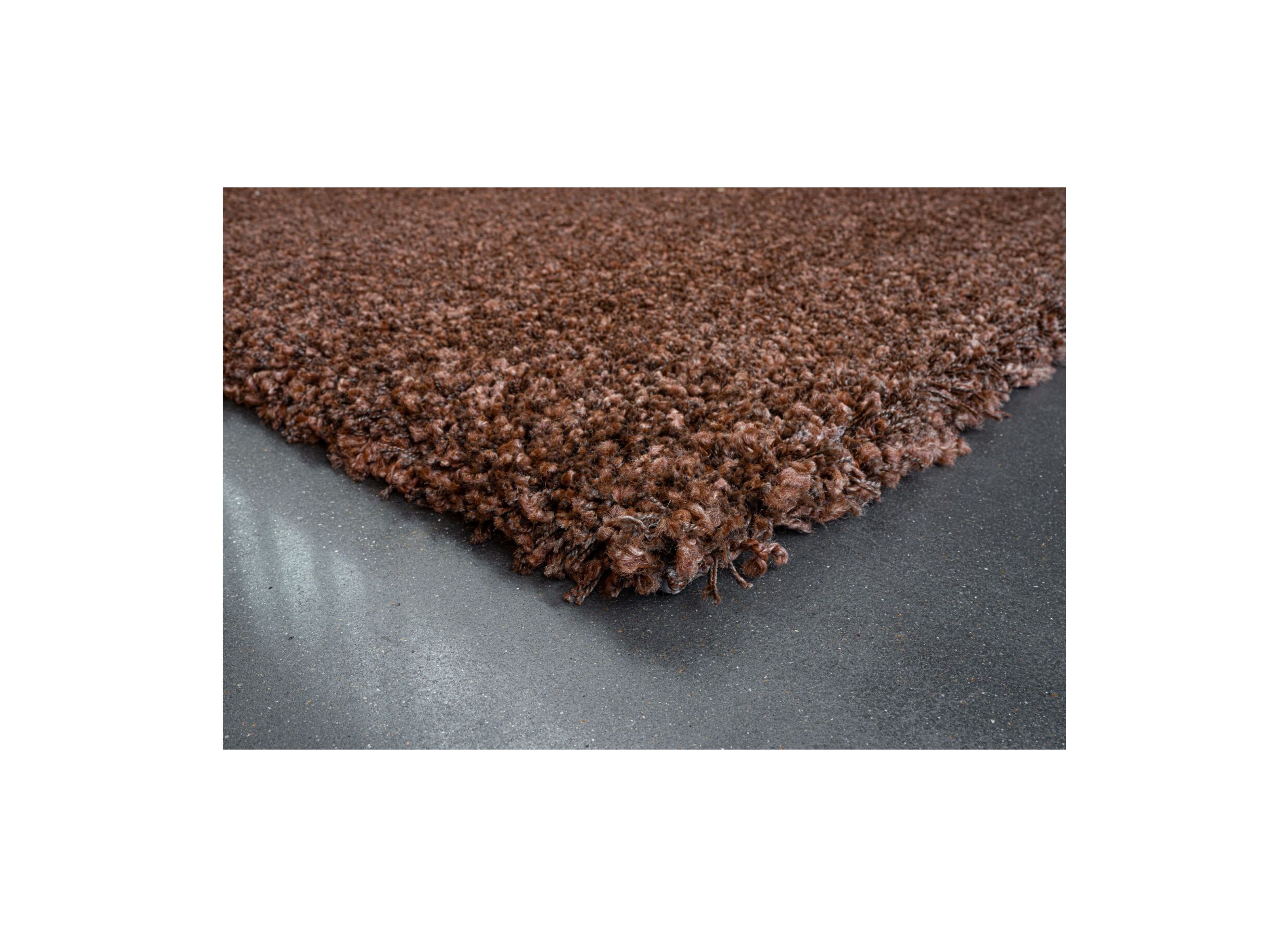Detail - Tapis Twister 133x195cm - polypropylène - brun/rouille