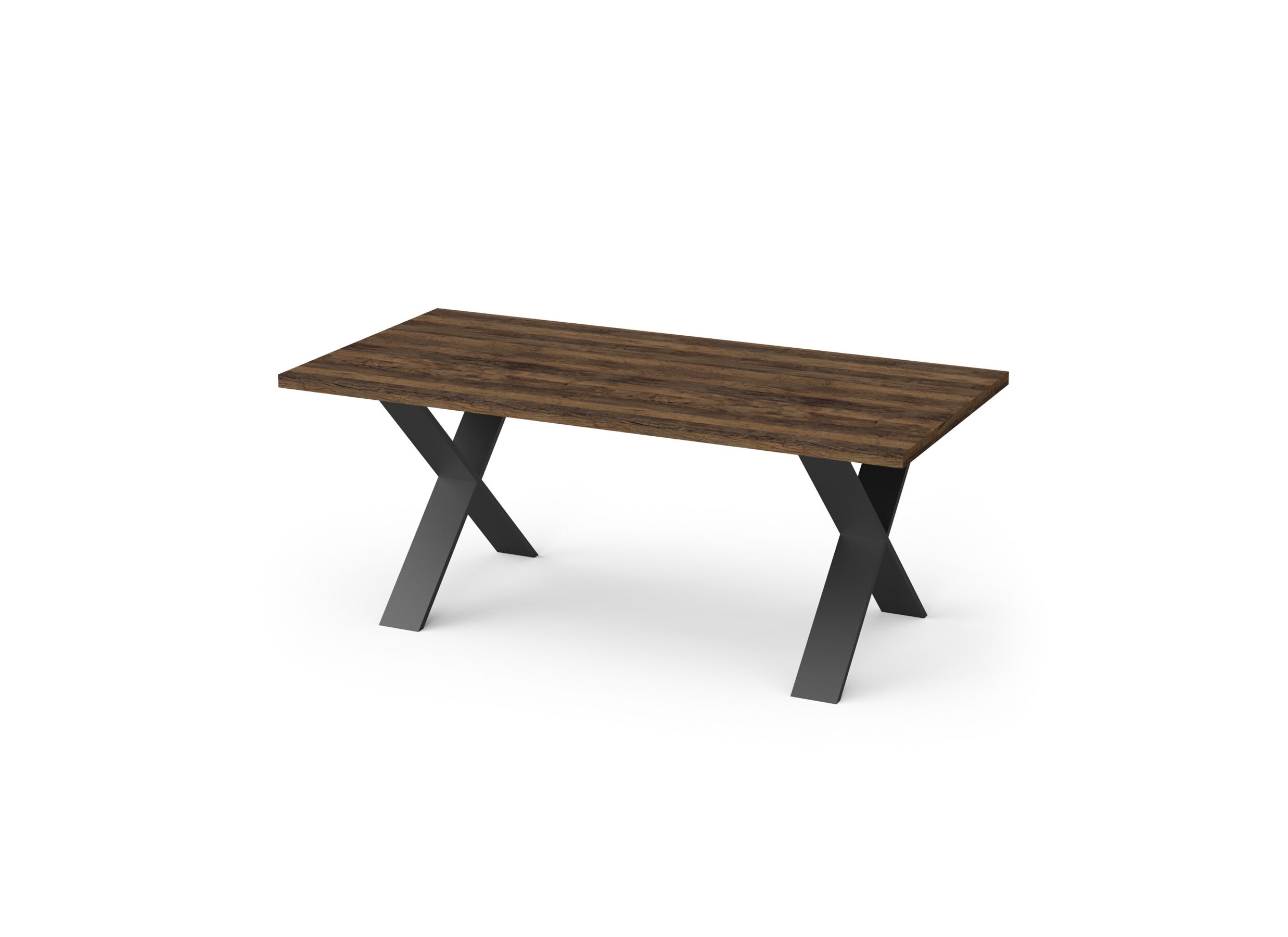 Aperçu - Table Monaco 180x90cm - panneau de particules - saloon chêne