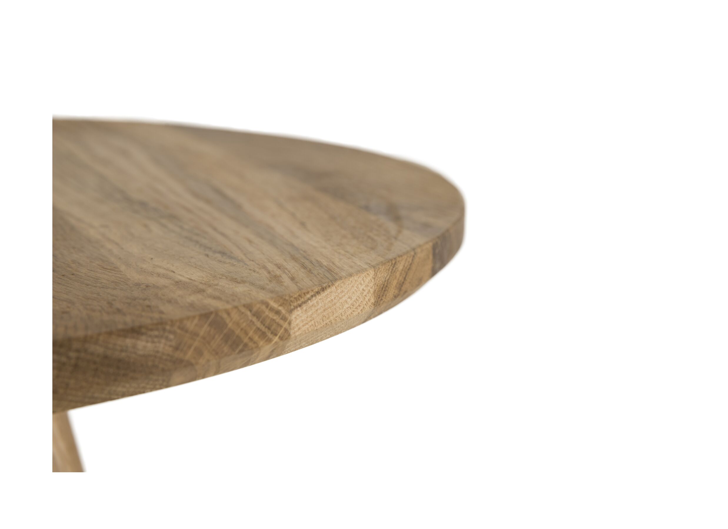 Detailfoto - Bijzettafel Pippin Ø50cm - eik massief - naturel - set van 2