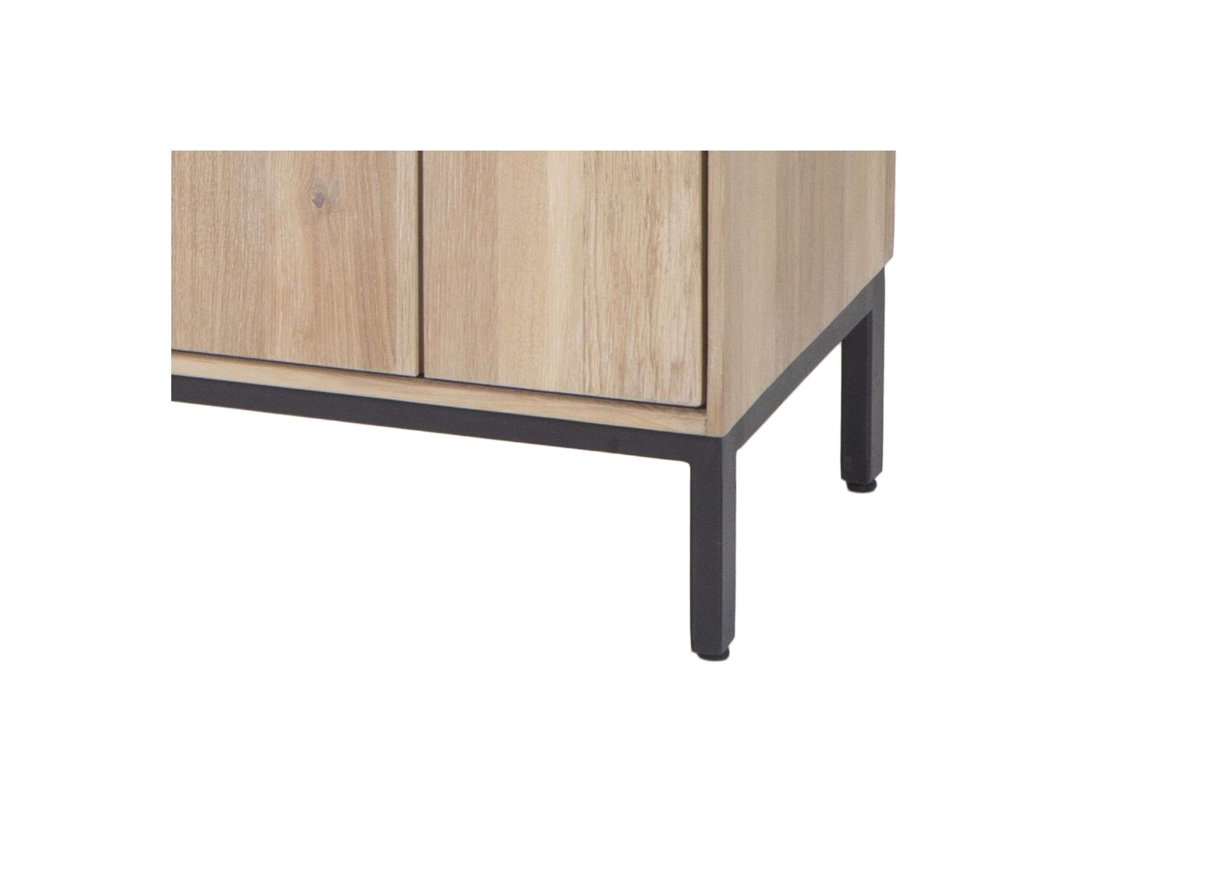 Tv-meubel Polar 145cm - eik massief & fineer & decor - naturel
