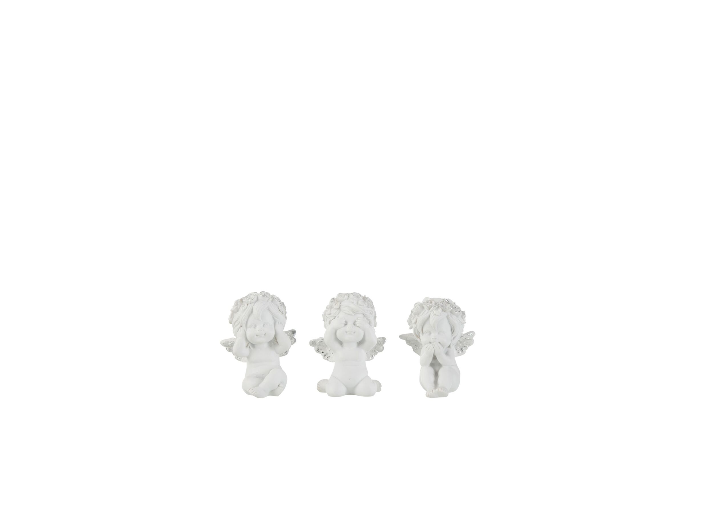 Statuette Ange Entendre Voir Silence H7 - Statuette Ange Entendre Voir Silence H7,5cm