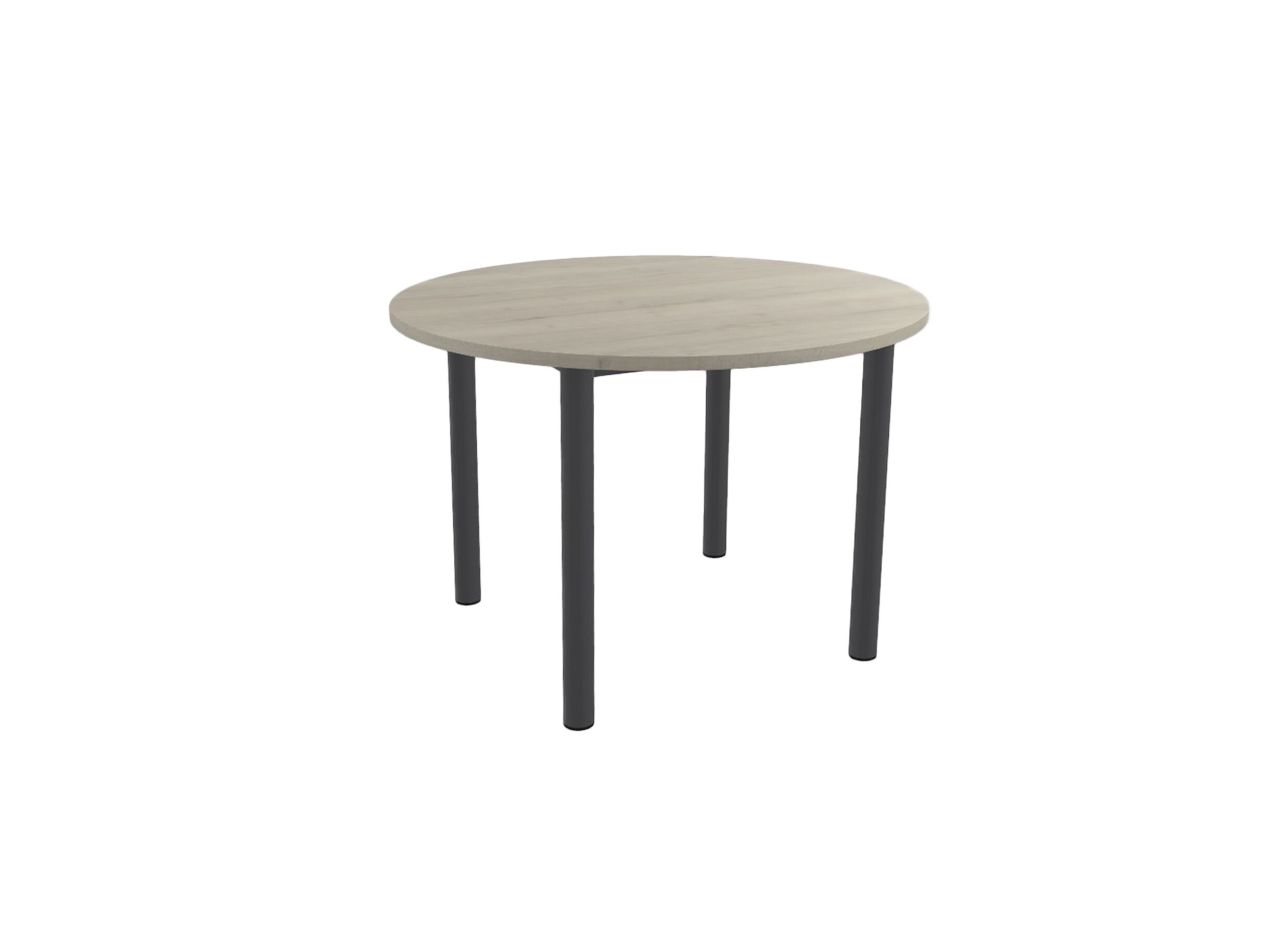 Table ronde Lustra Ø110cm - Table ronde Lustra Ø110cm - HPL - chêne Halifax