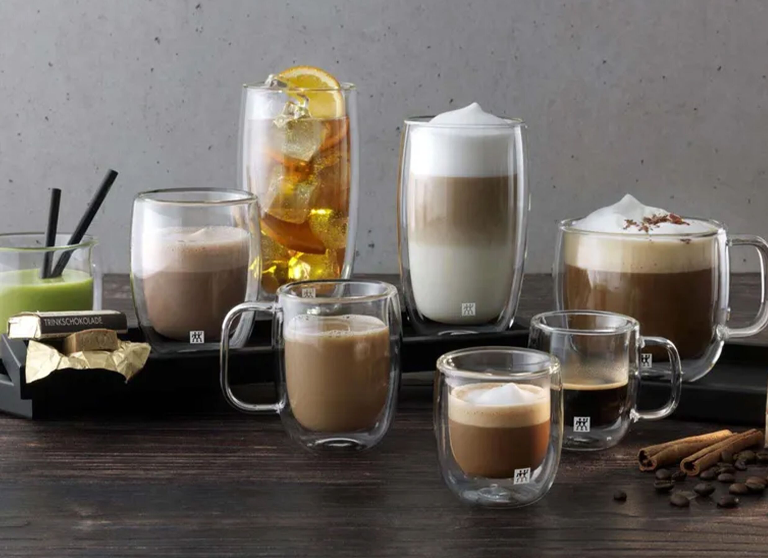 Foto ambiance - Mug Sorrento À double paroi 20cl - verre - transparent lot de 2