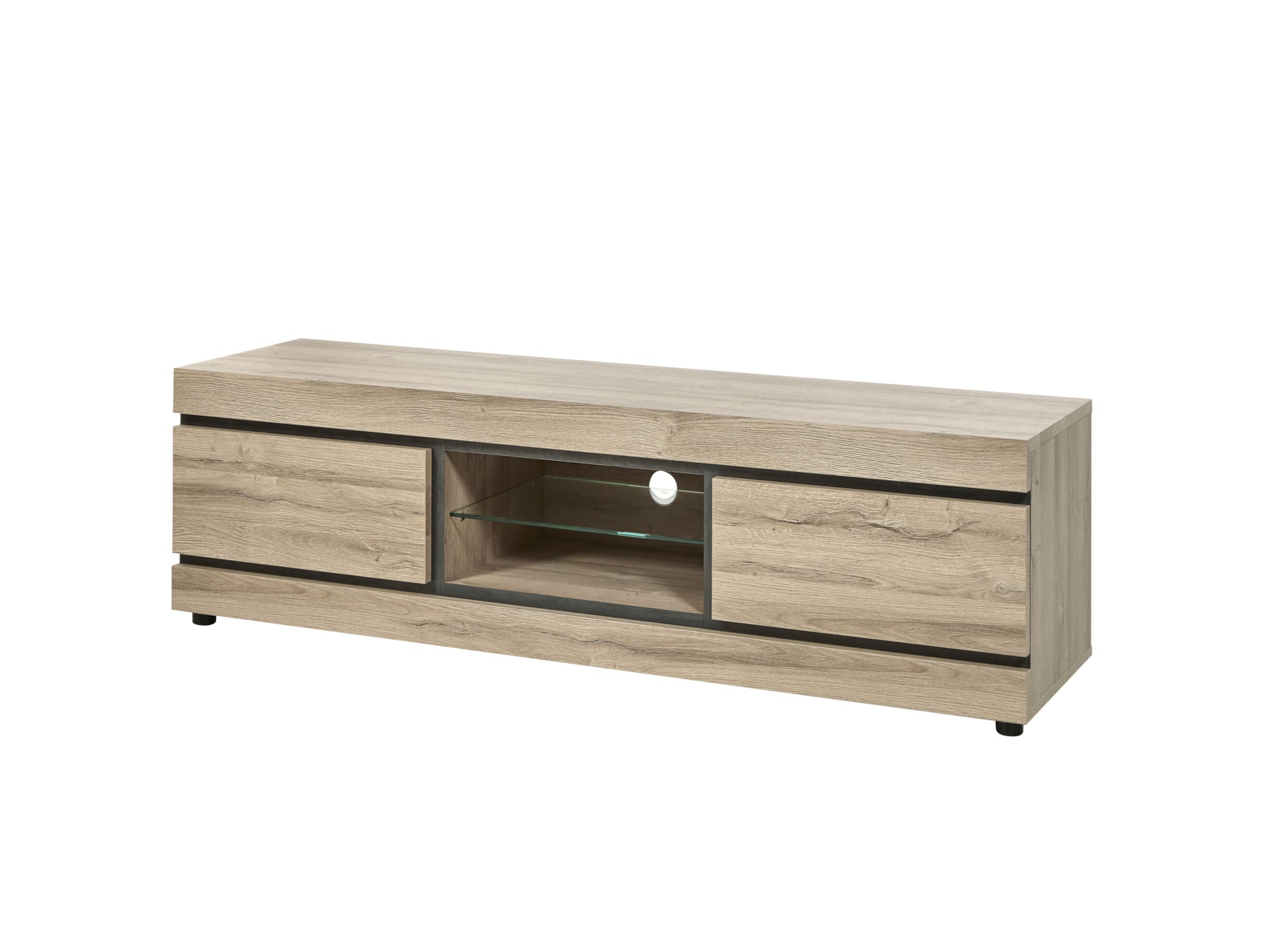Tv-meubel Marnix 175cm - meubelplaat - bruin