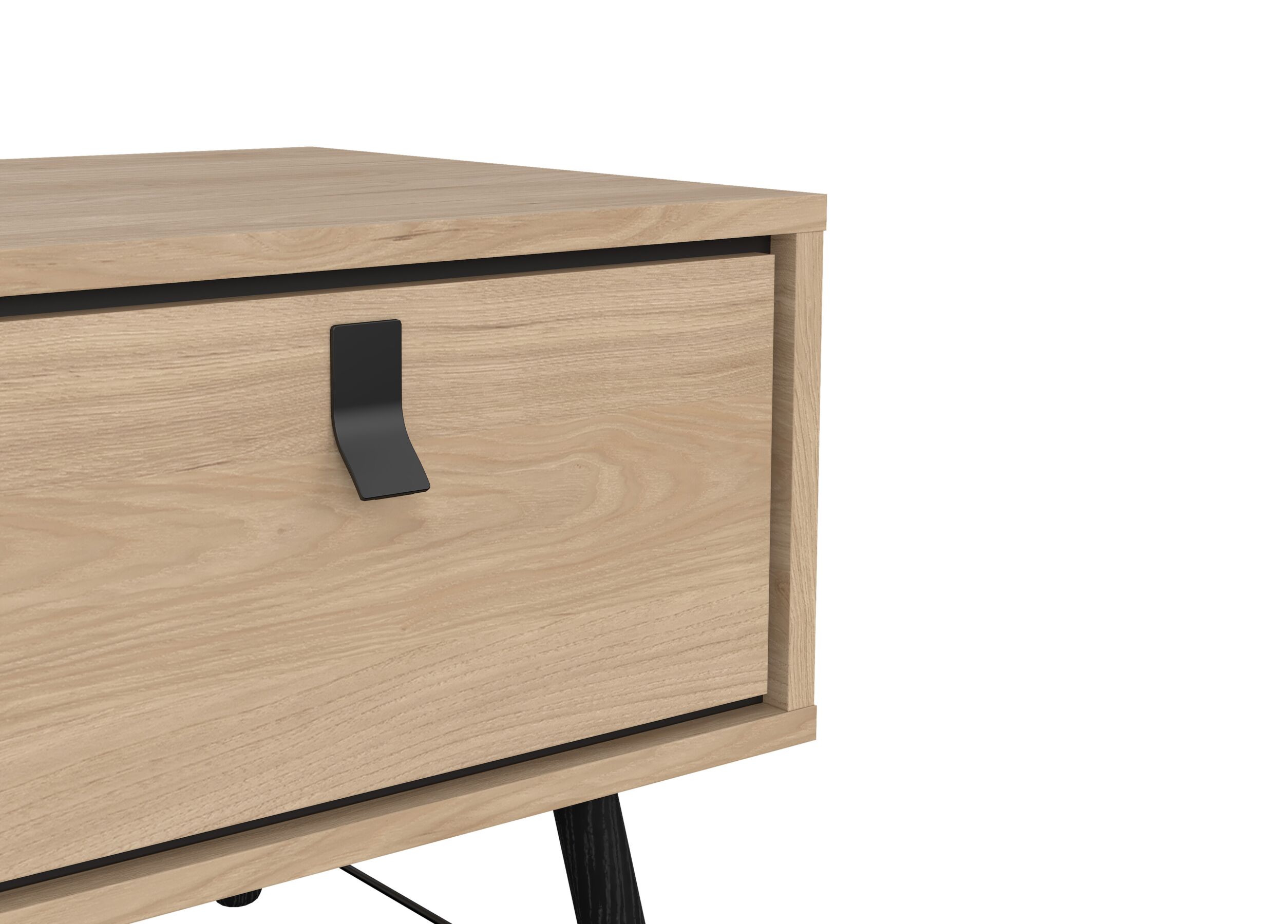 Detail - Table basse Ry 102x49cm - décor - marron & noir