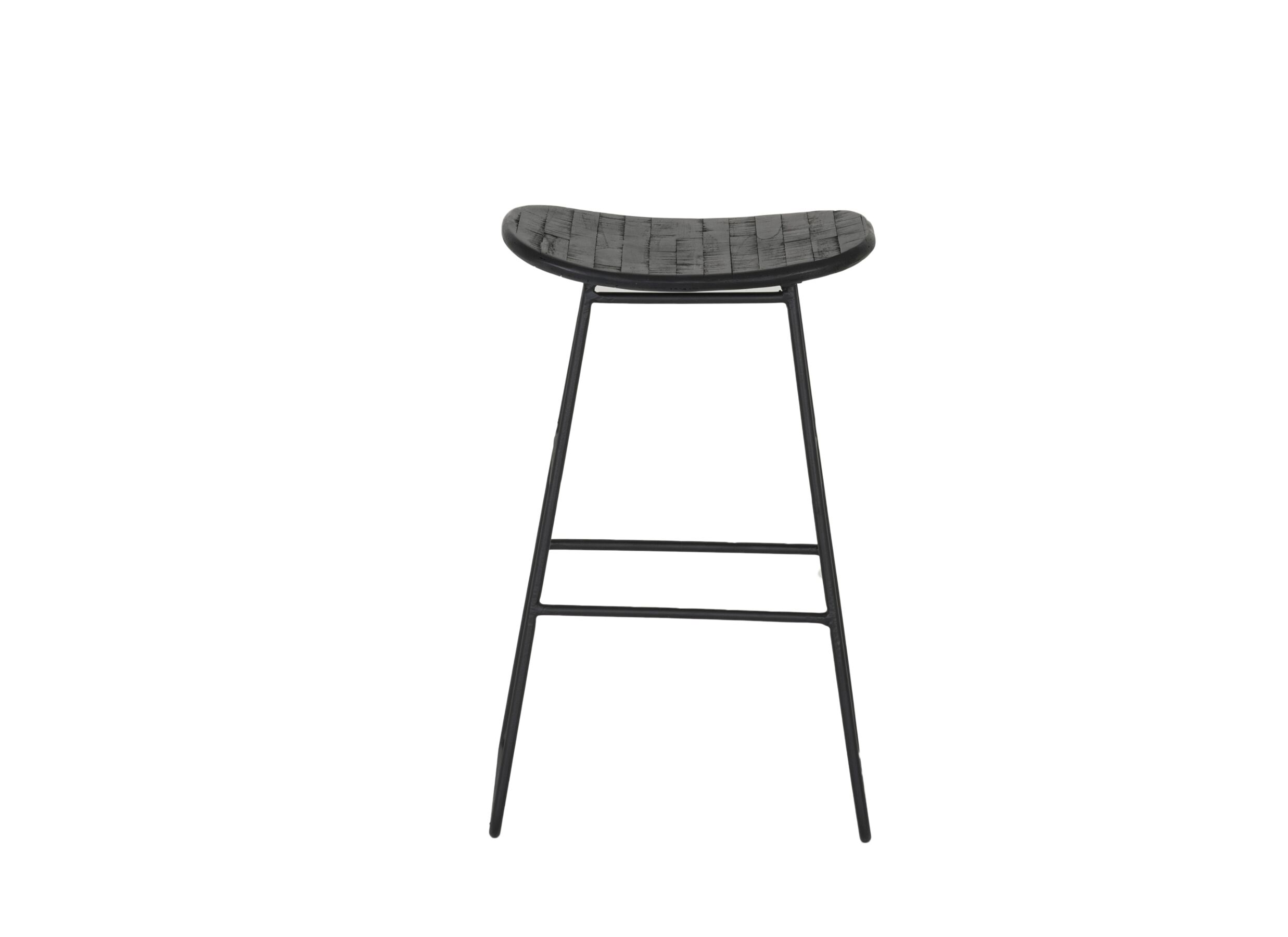 Barkruk Levi ZH65cm - hout - zwart
