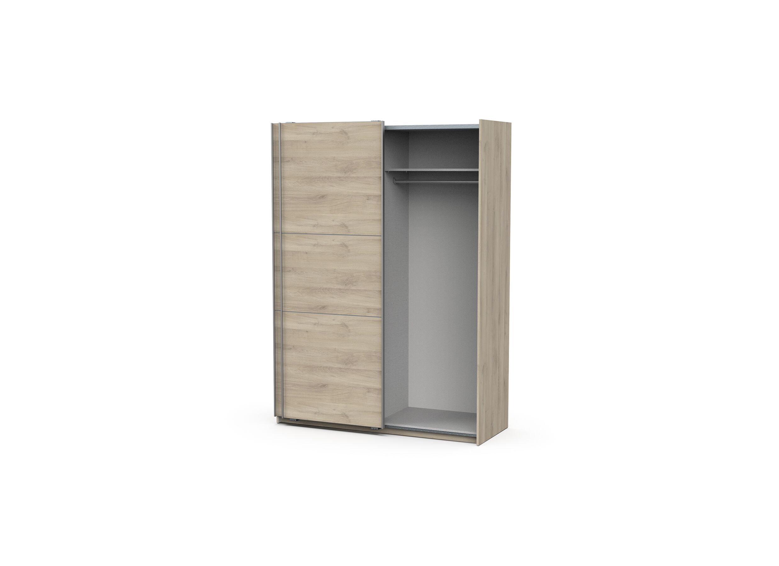 Armoire à portes coulissantes Ghost 148cm - décor - chêne de kronberg