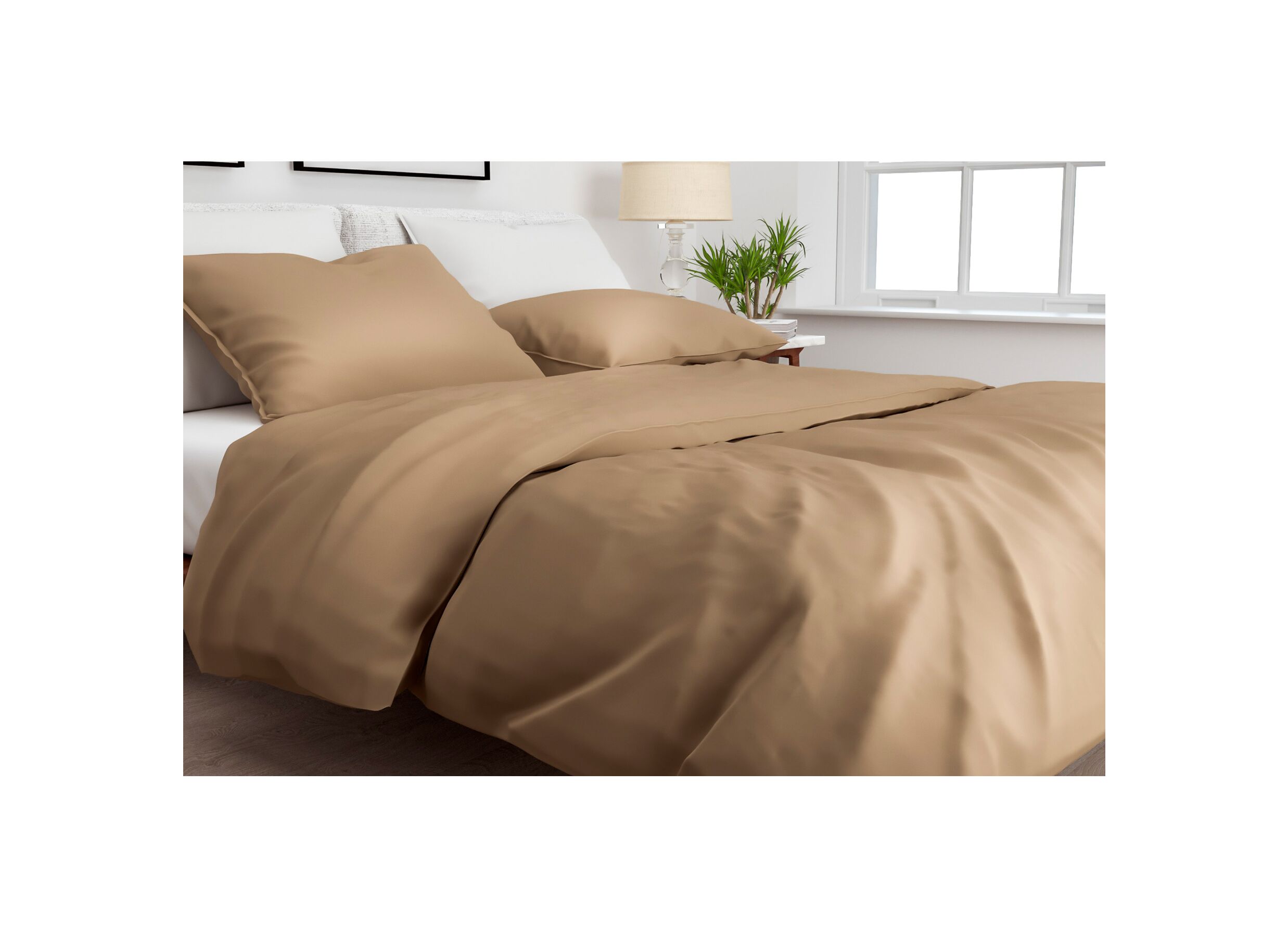 Foto ambiance - Housse de couette 140x220cm coton satin