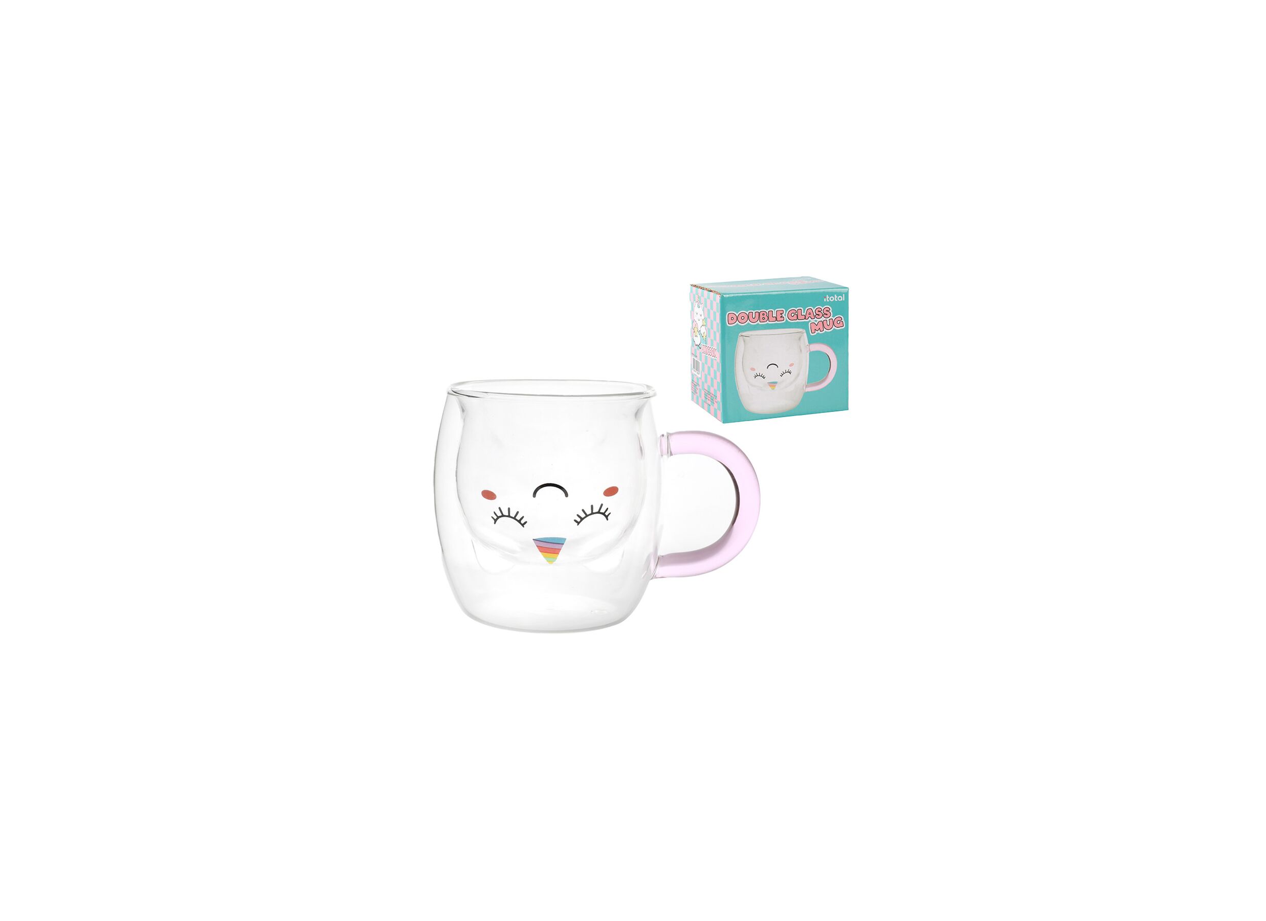 Mok Latte Unicorn - glas - transparant - Mok Latte Unicorn - glas - transparant