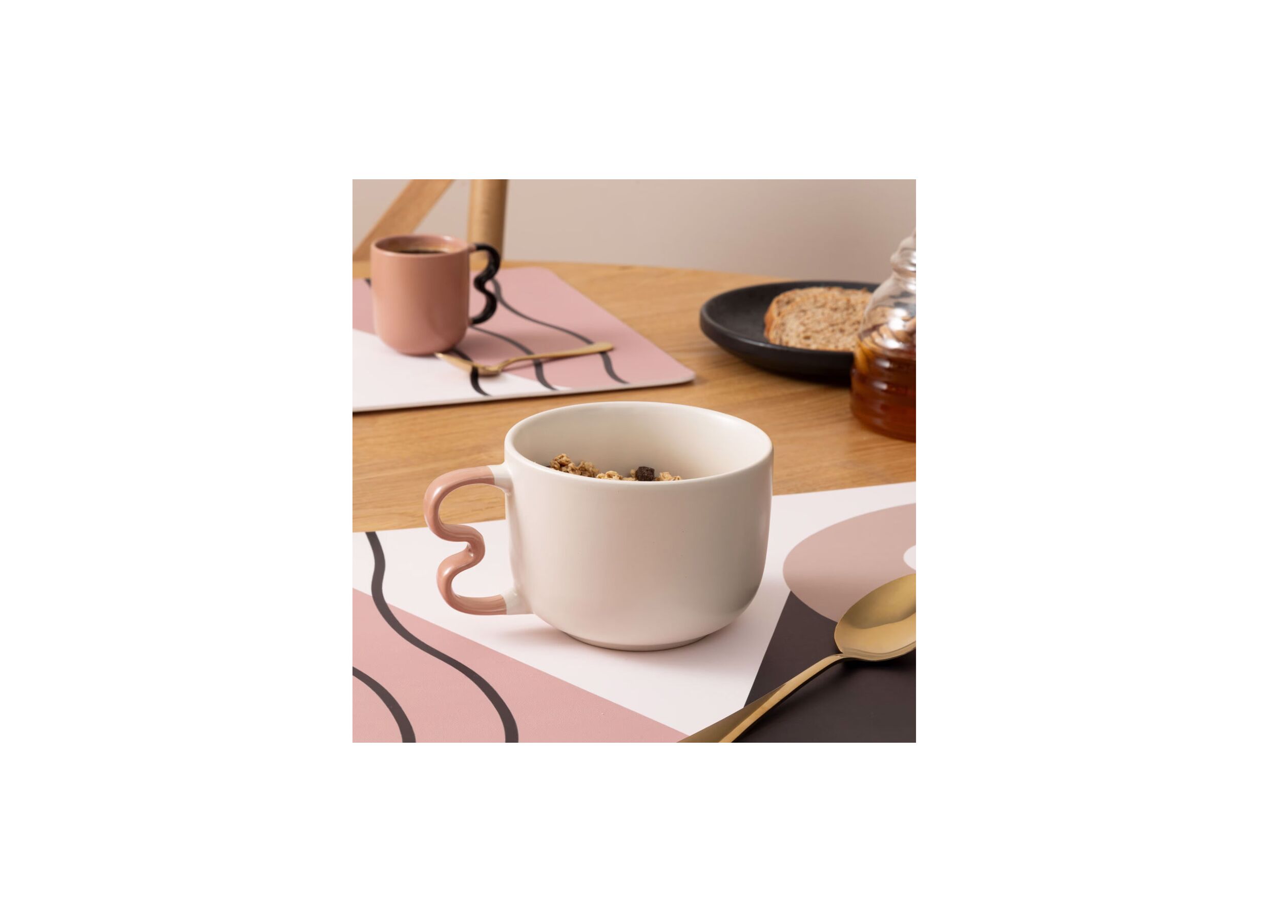 Foto ambiance - Bol Wavy Bliss 58cl 14,4x8,5x11,6cm - stoneware - multicolore