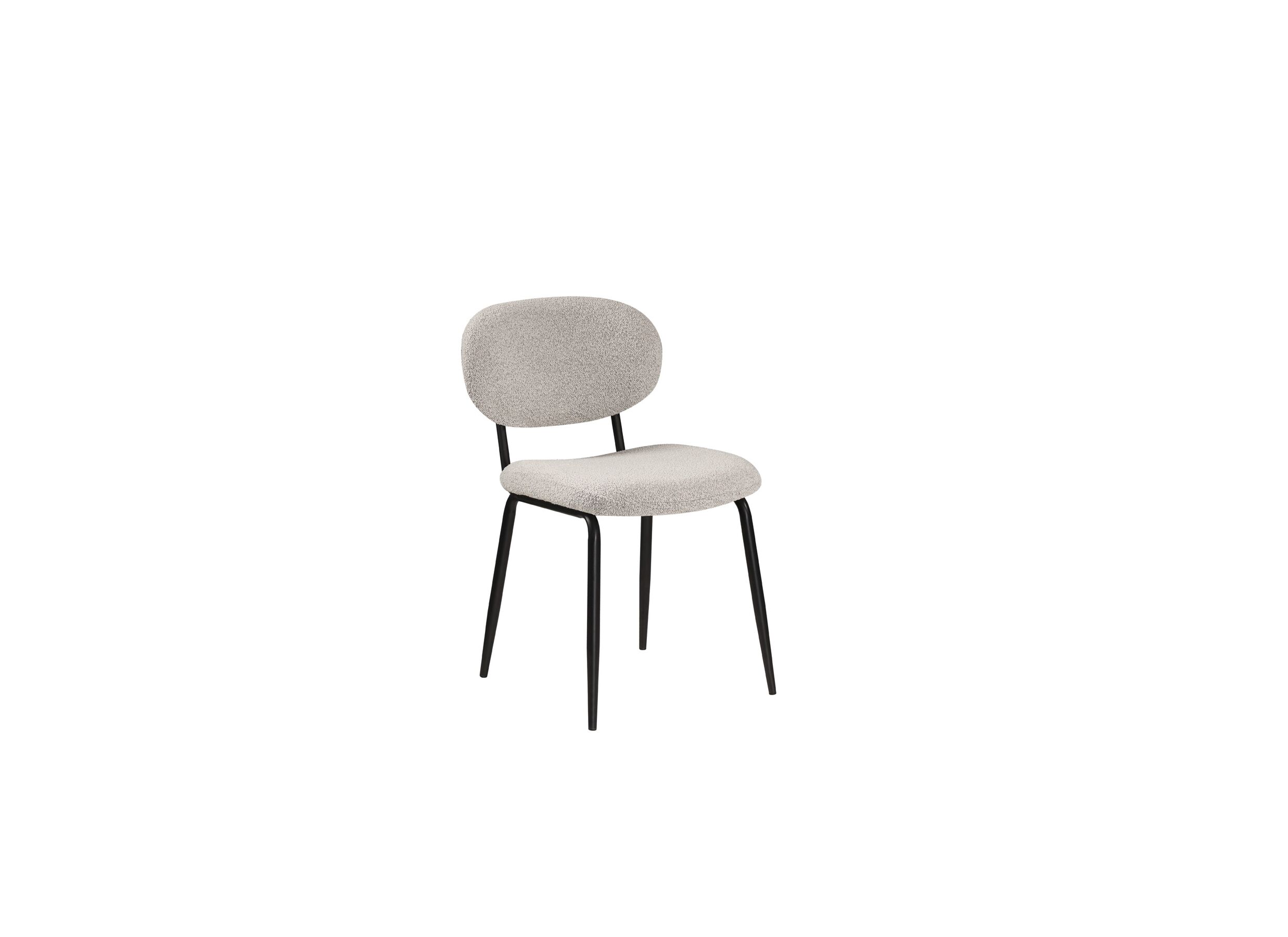 Chaise Mento tissu gris - Chaise Mento 80x47x49cm - tissu - gris