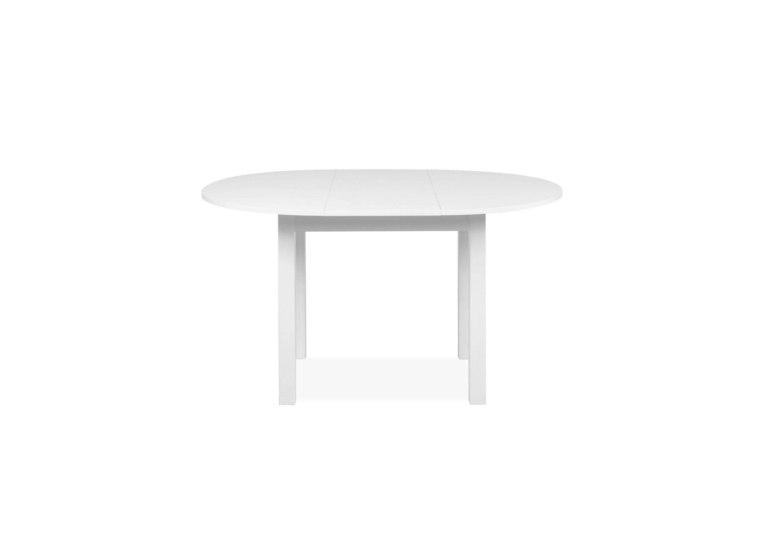Ronde tafel Coburg 100/140x100cm - melamine - wit