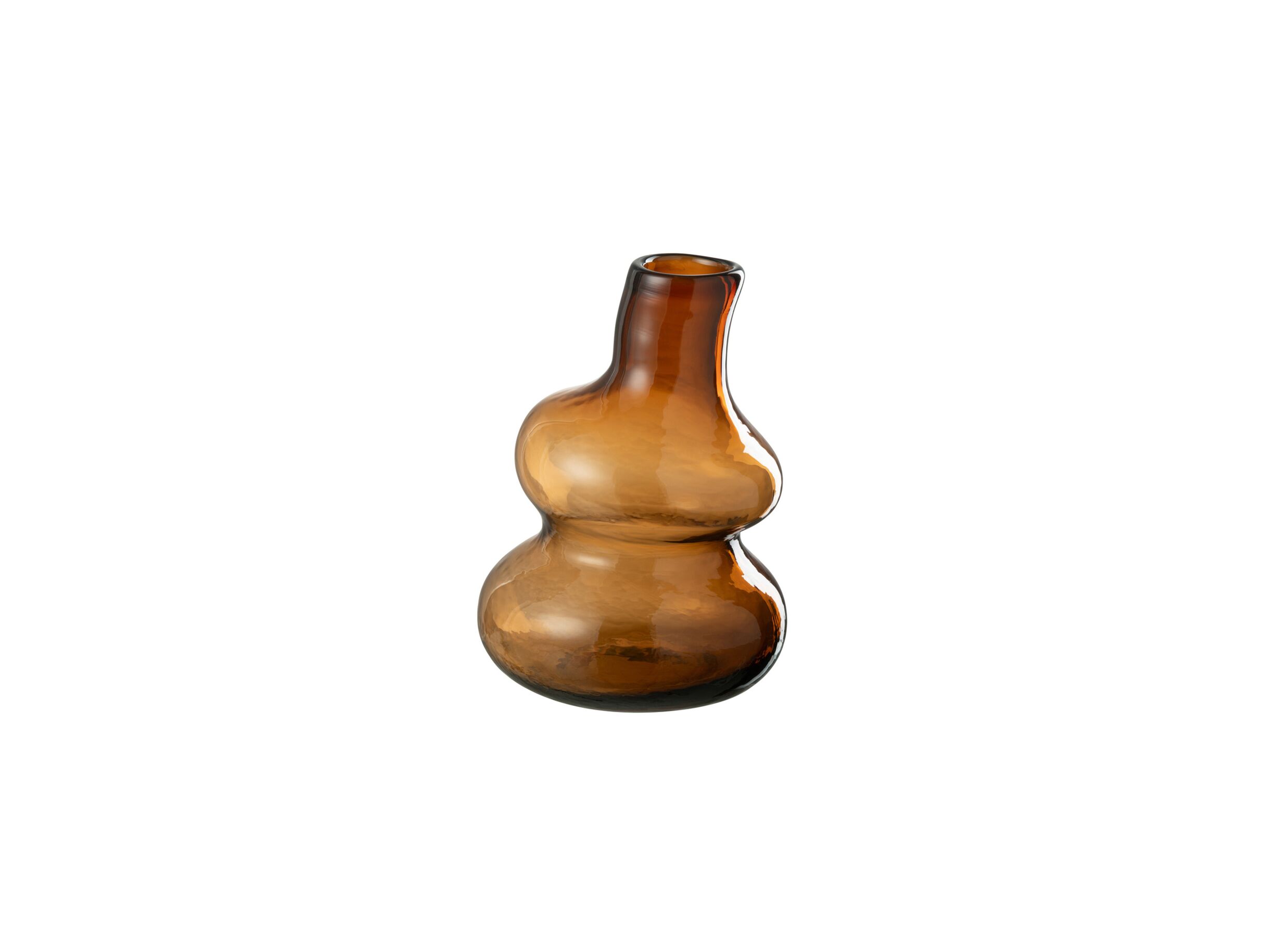 Vaas Fles H27cm - glas - bruin - Vase Bouteille H27cm - verre - brun