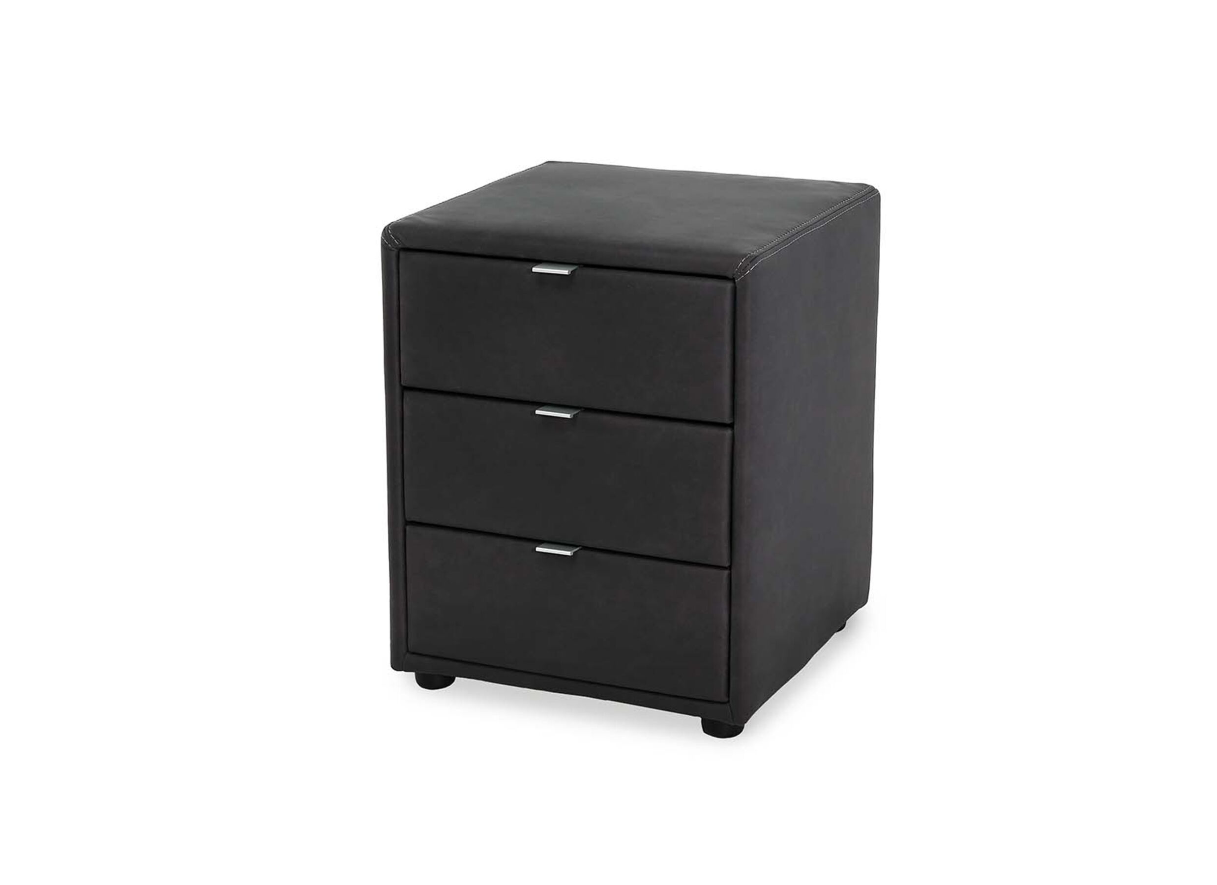 Nachtkastje Lore 42 - Table de chevet Lore 42,5x45x53cm - similicuir - noir
