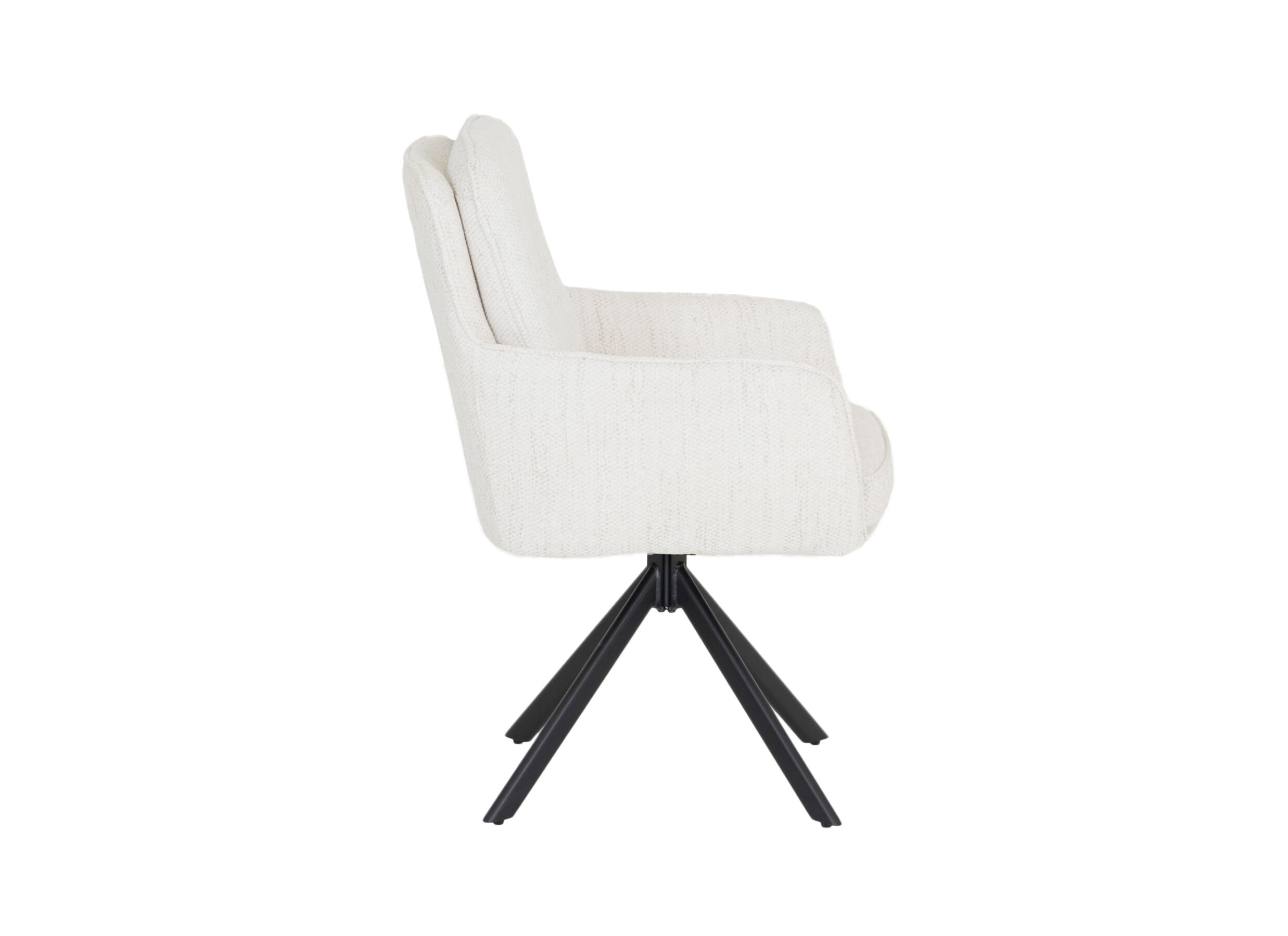 Aperçu - Chaise pivotante Kingsley 60x65x92,5cm - fibre polyester - beige