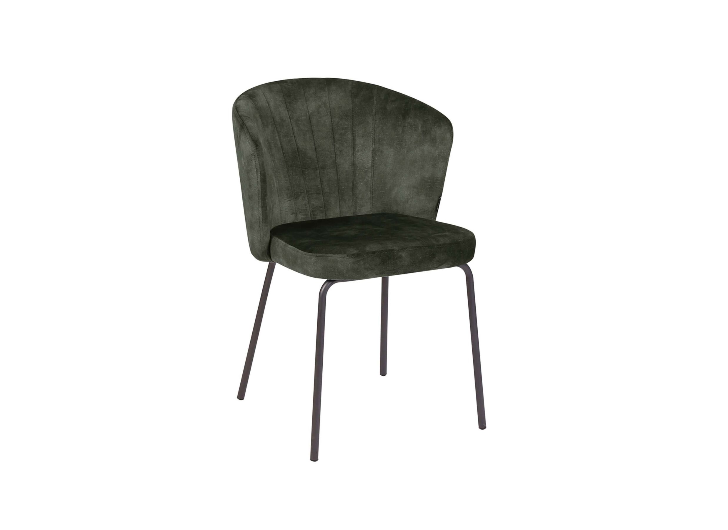 Chaise Darry tissu vert - Chaise Darry 62x58x81cm - velours - vert